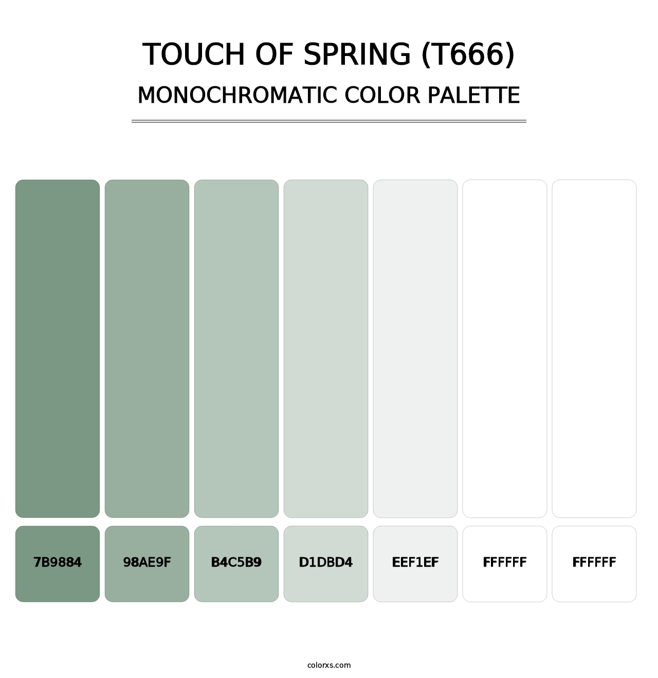 Touch of Spring (T666) - Monochromatic Color Palette