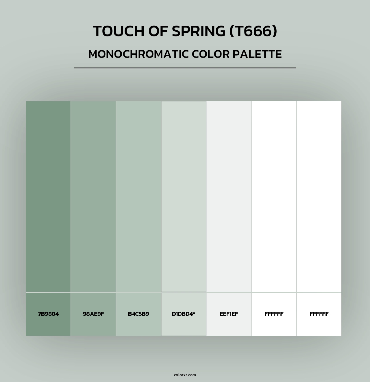 Touch of Spring (T666) - Monochromatic Color Palette