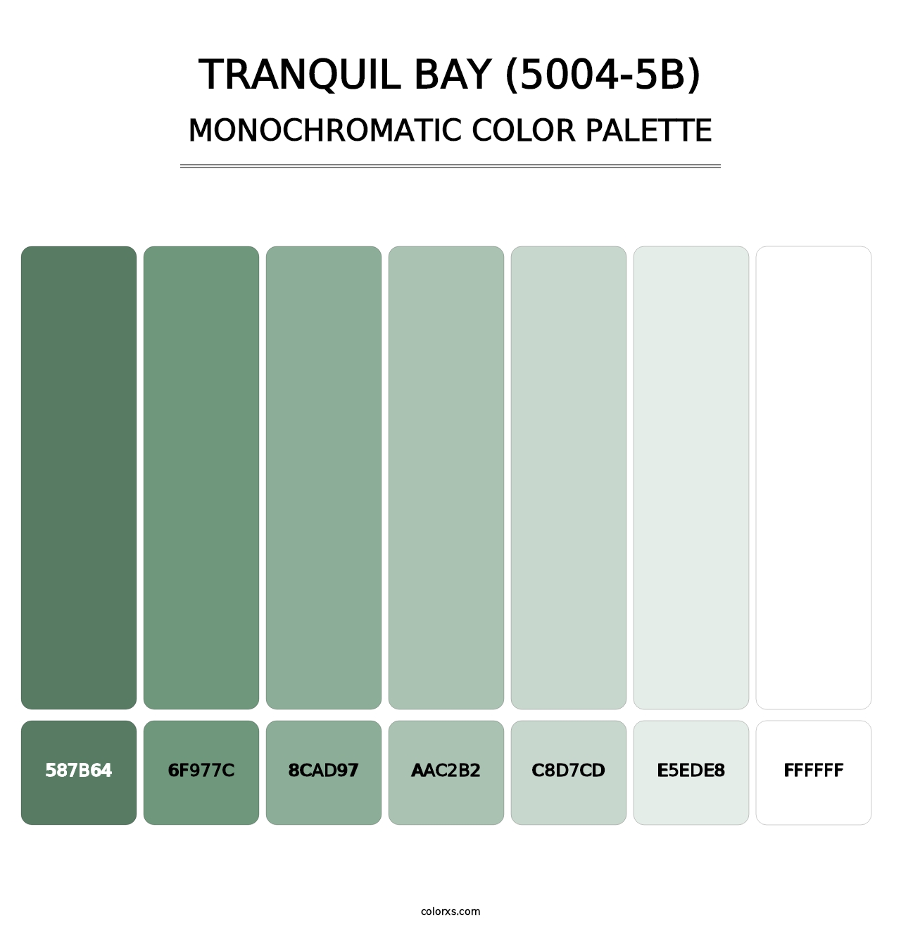 Tranquil Bay (5004-5B) - Monochromatic Color Palette