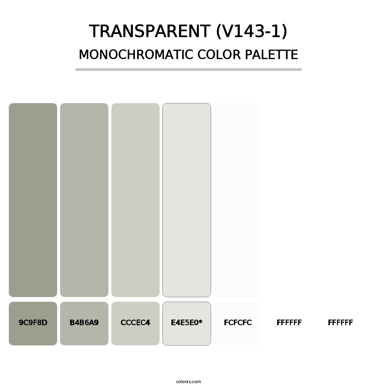 Transparent (V143-1) - Monochromatic Color Palette