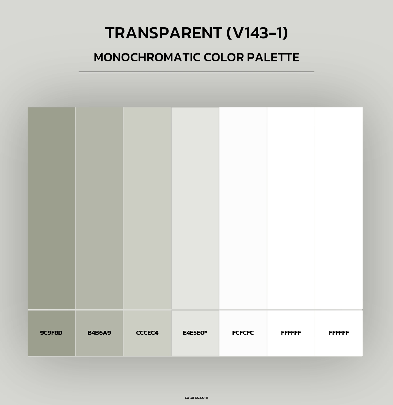 Transparent (V143-1) - Monochromatic Color Palette