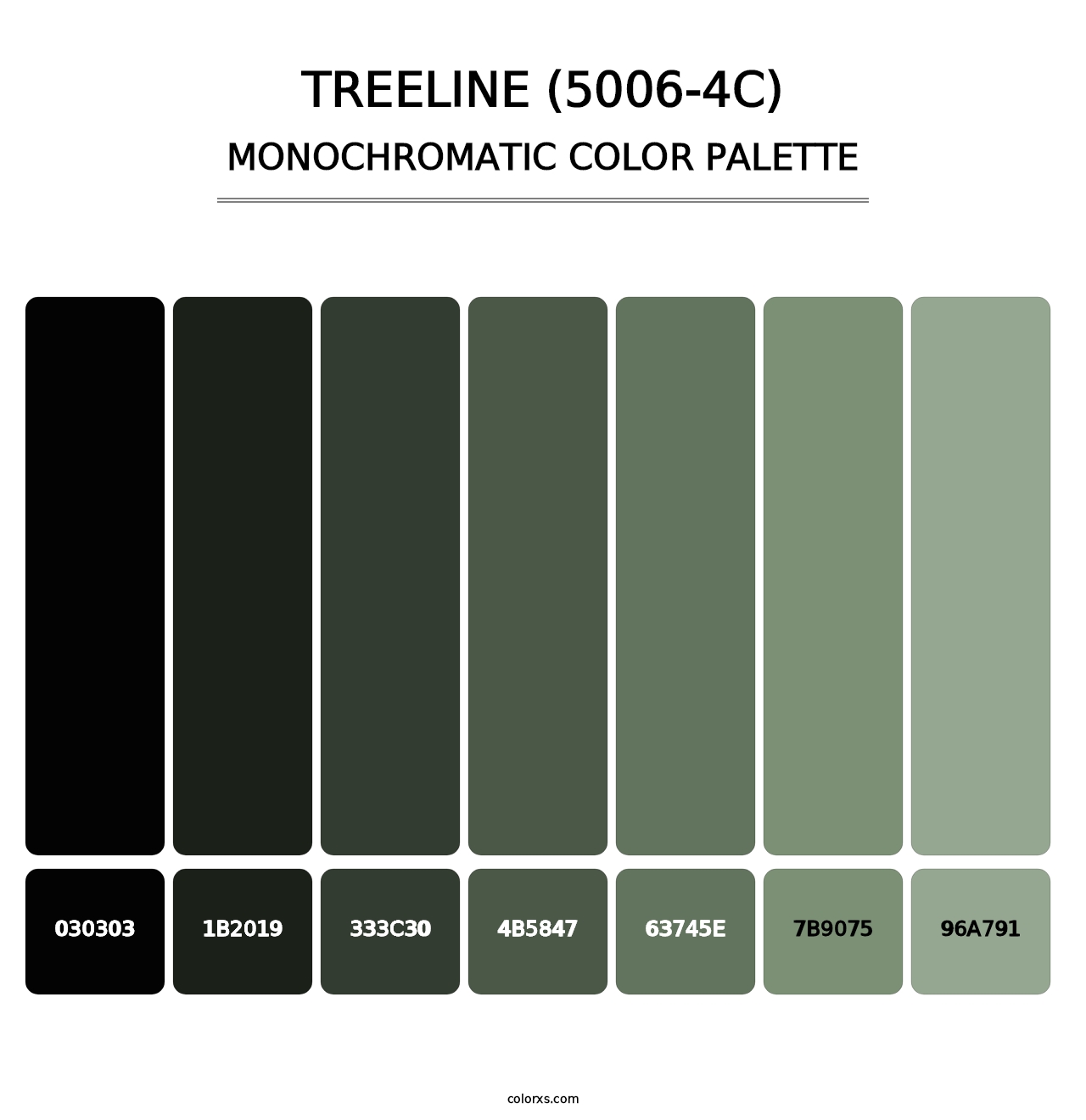 Treeline (5006-4C) - Monochromatic Color Palette