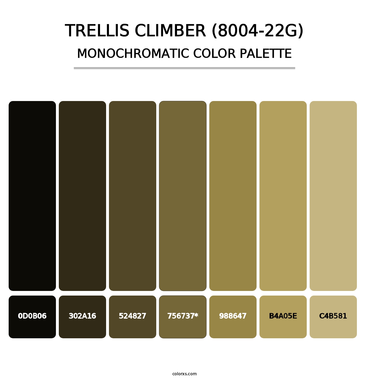 Trellis Climber (8004-22G) - Monochromatic Color Palette