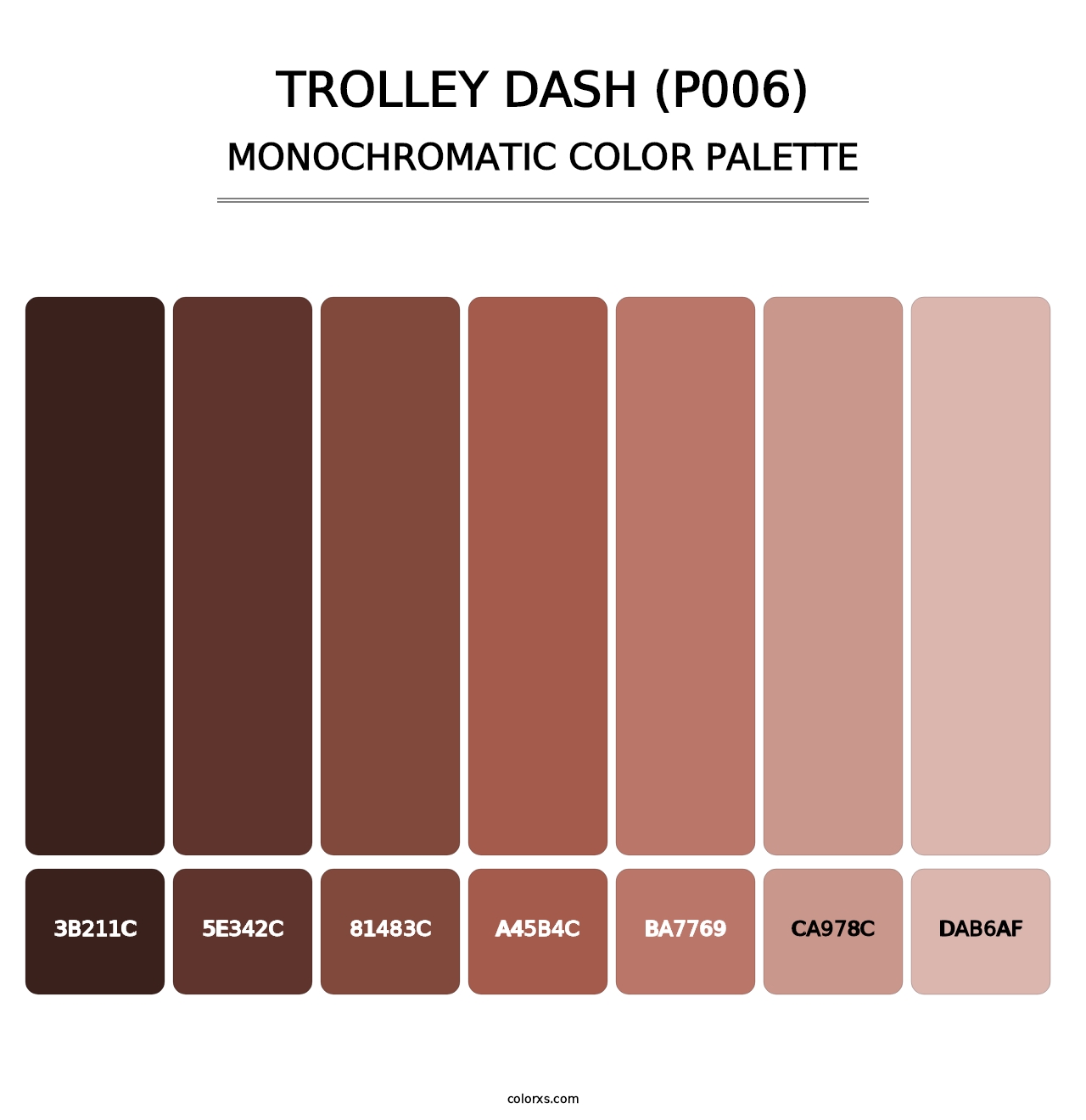 Trolley Dash (P006) - Monochromatic Color Palette