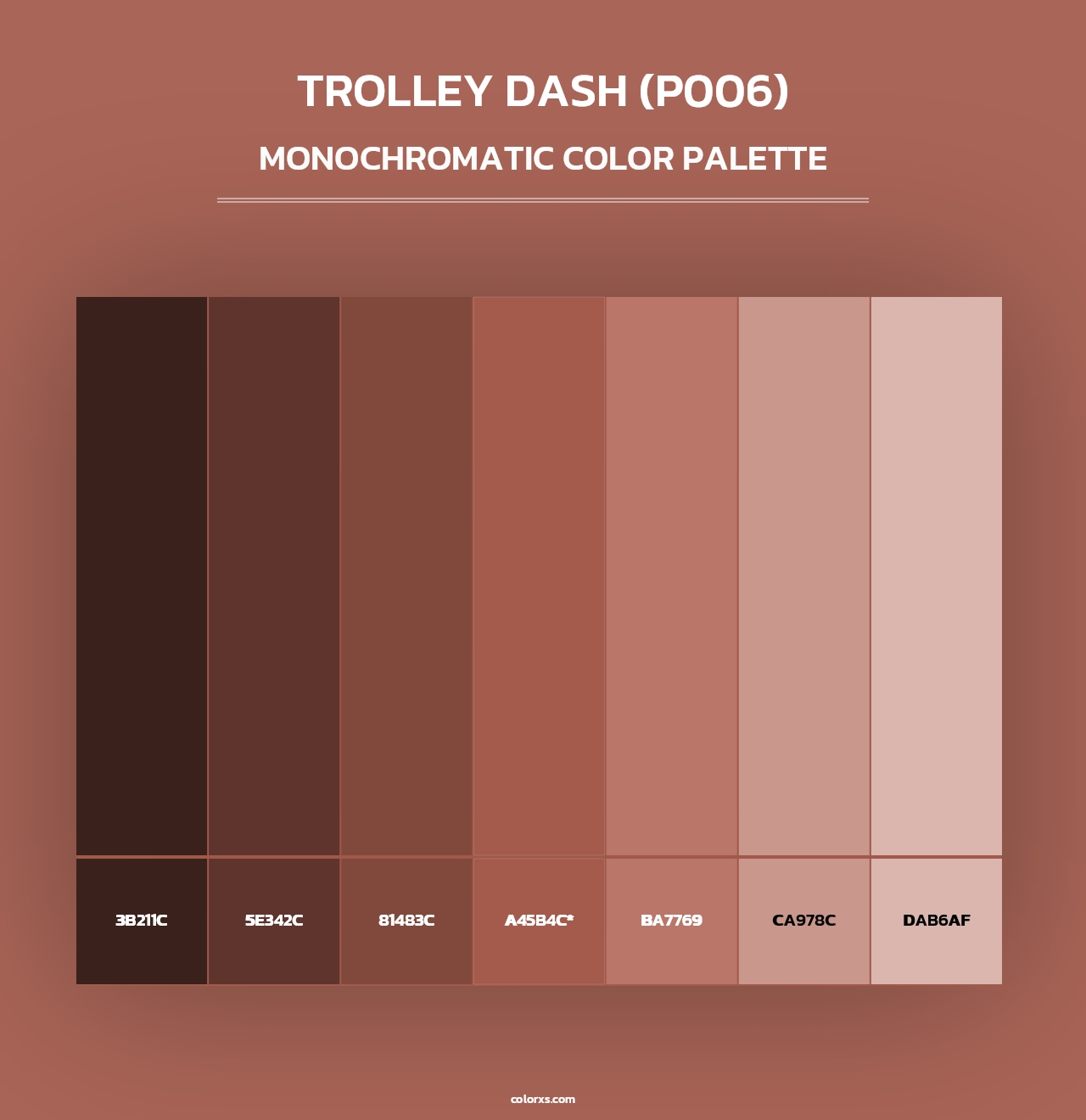 Trolley Dash (P006) - Monochromatic Color Palette