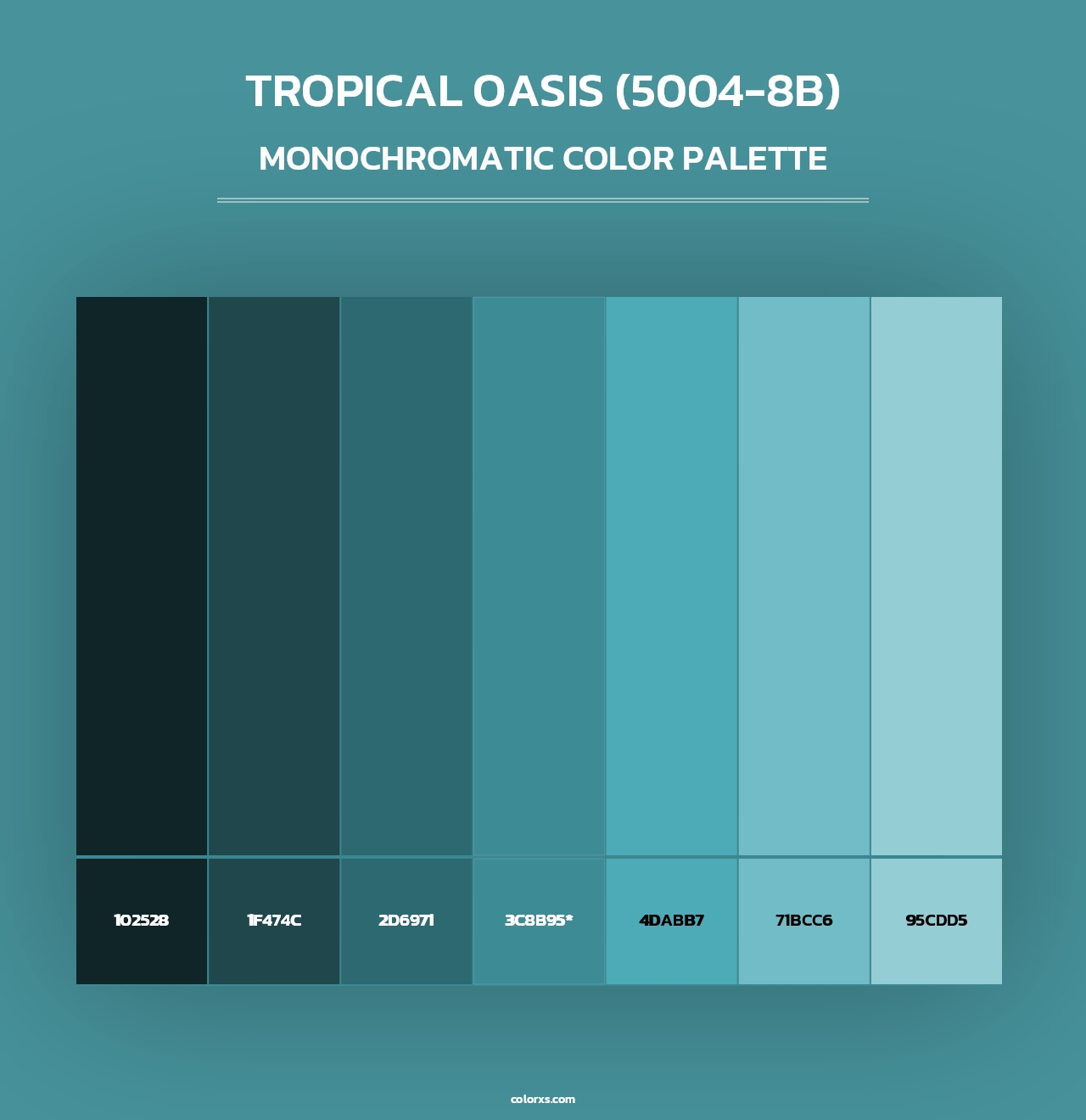 Tropical Oasis (5004-8B) - Monochromatic Color Palette