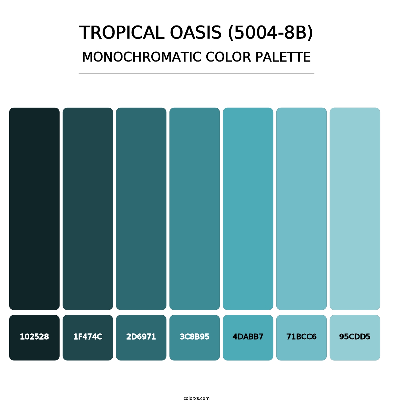 Tropical Oasis (5004-8B) - Monochromatic Color Palette