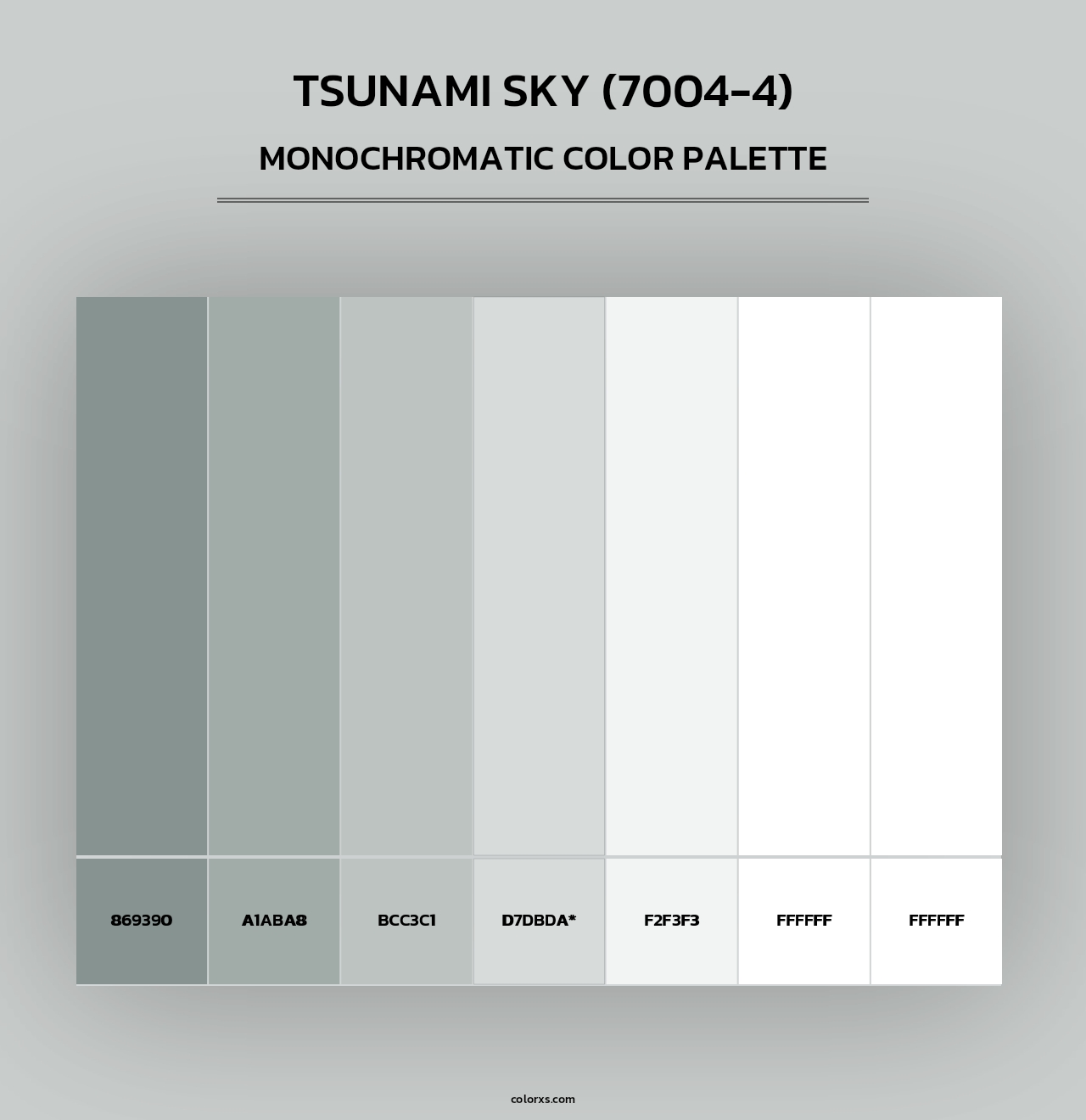 Tsunami Sky (7004-4) - Monochromatic Color Palette