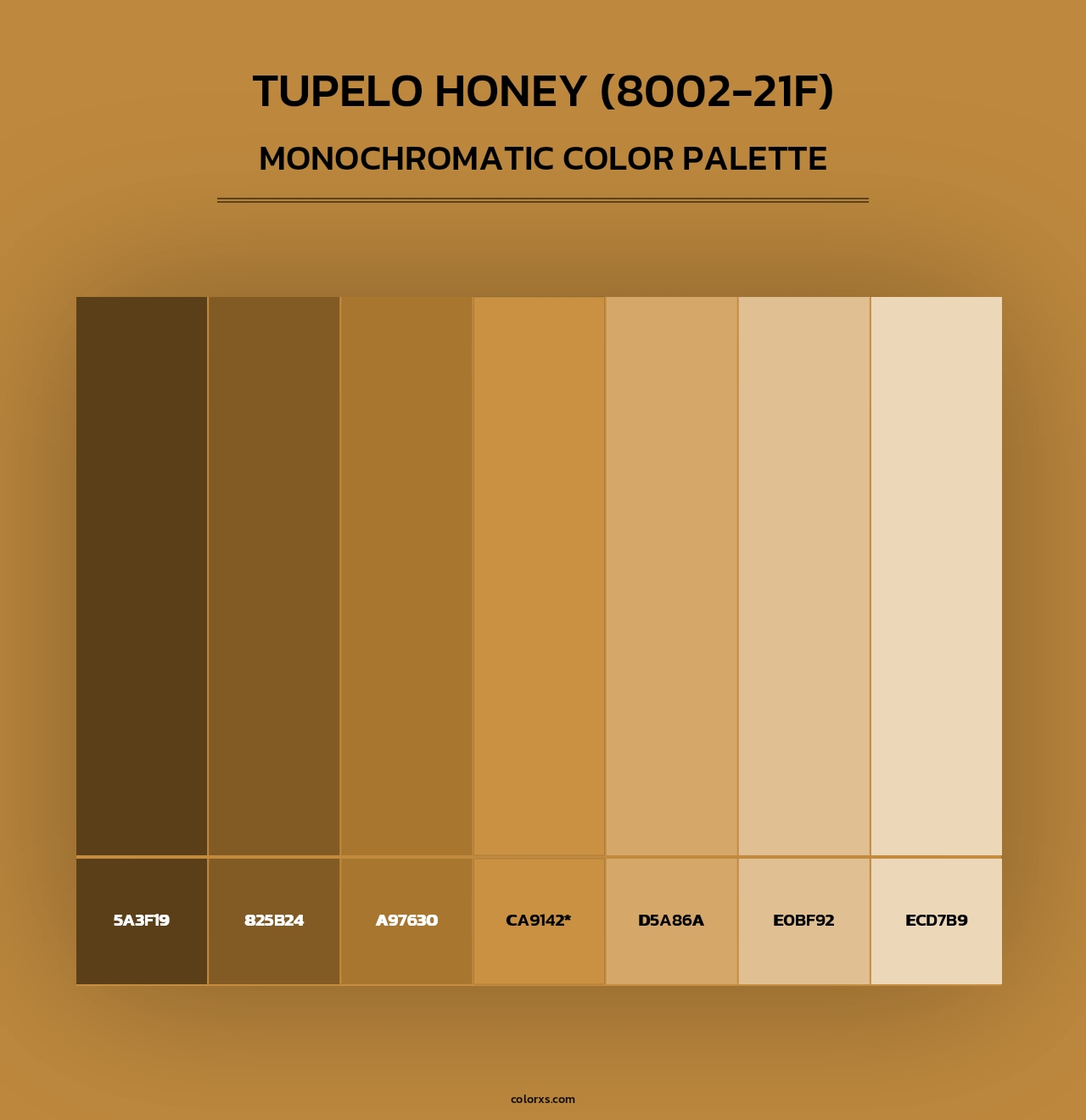 Tupelo Honey (8002-21F) - Monochromatic Color Palette