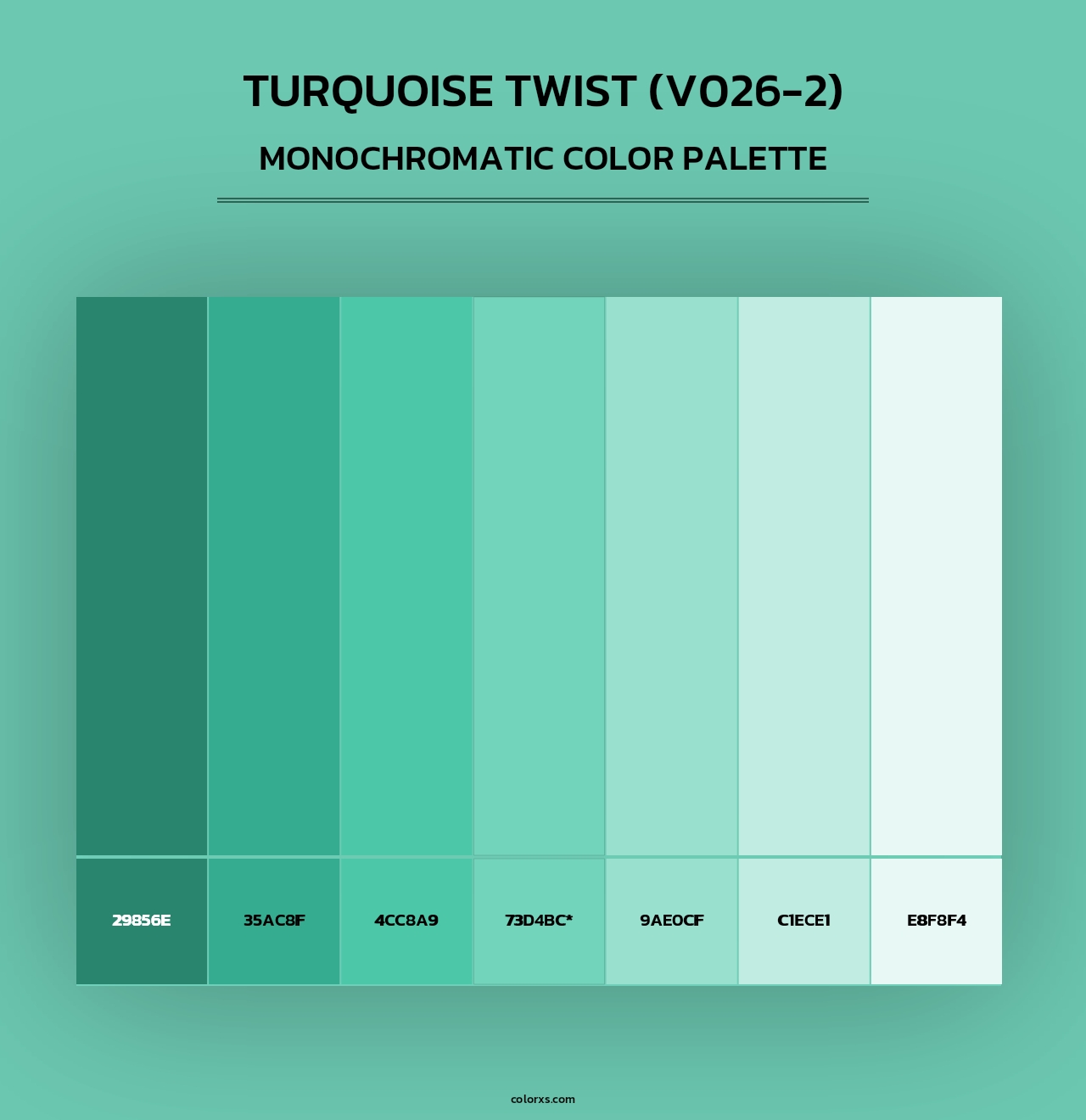 Turquoise Twist (V026-2) - Monochromatic Color Palette