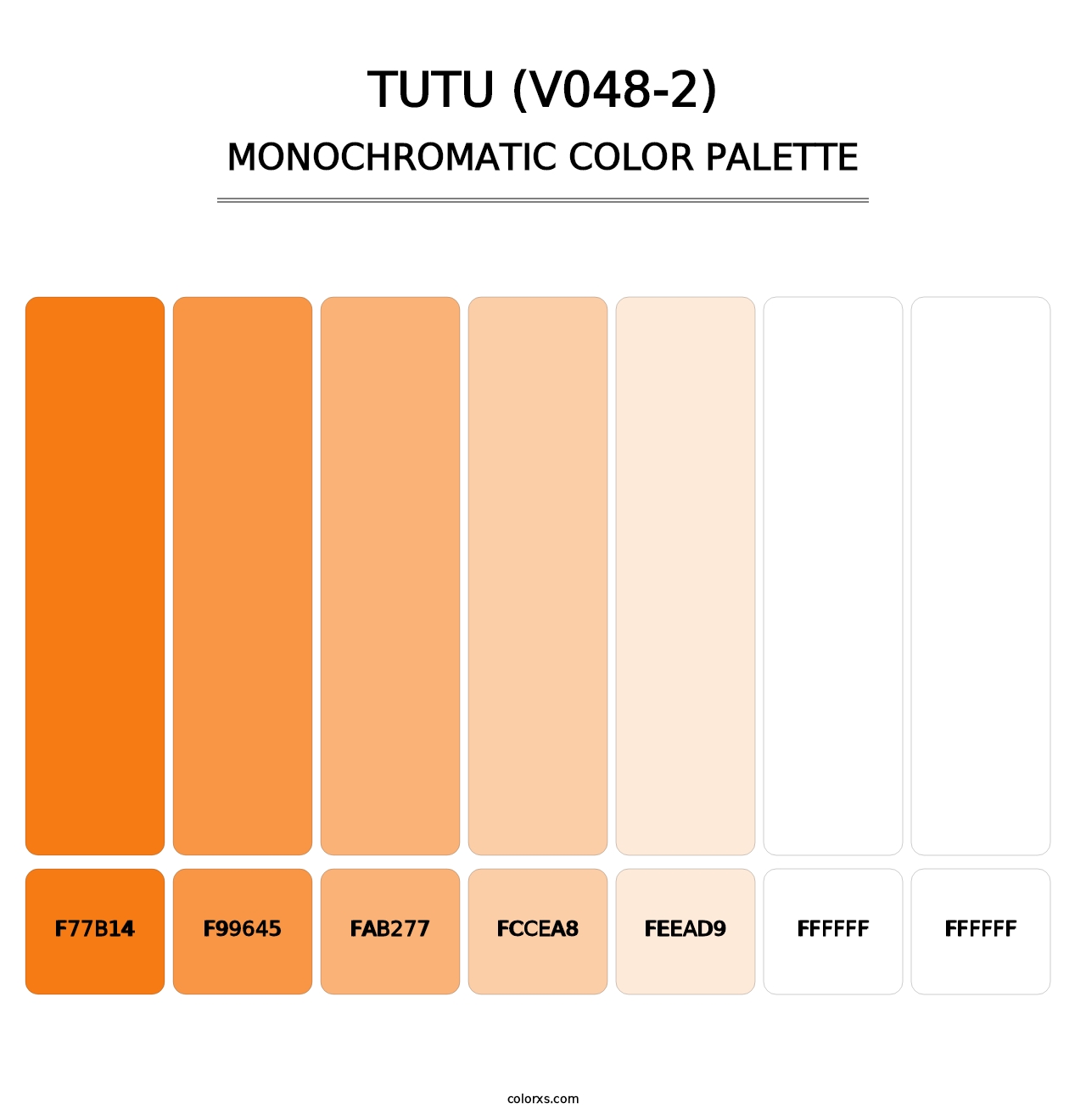 Tutu (V048-2) - Monochromatic Color Palette
