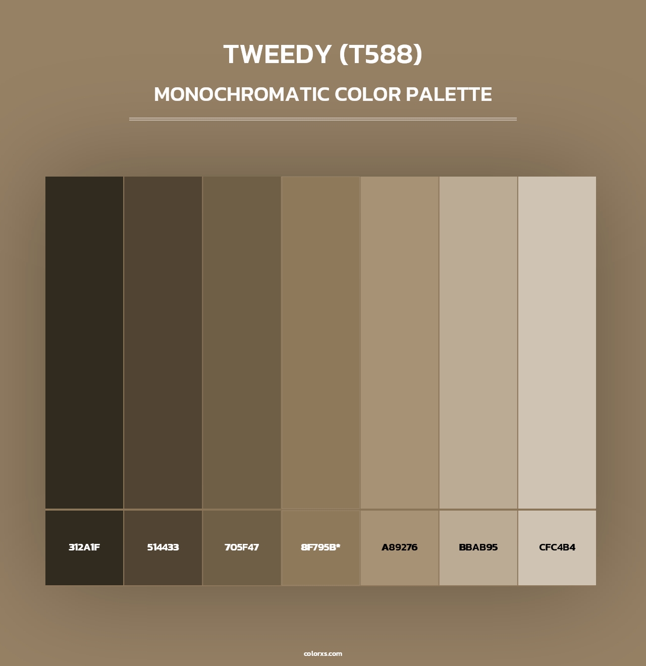 Tweedy (T588) - Monochromatic Color Palette