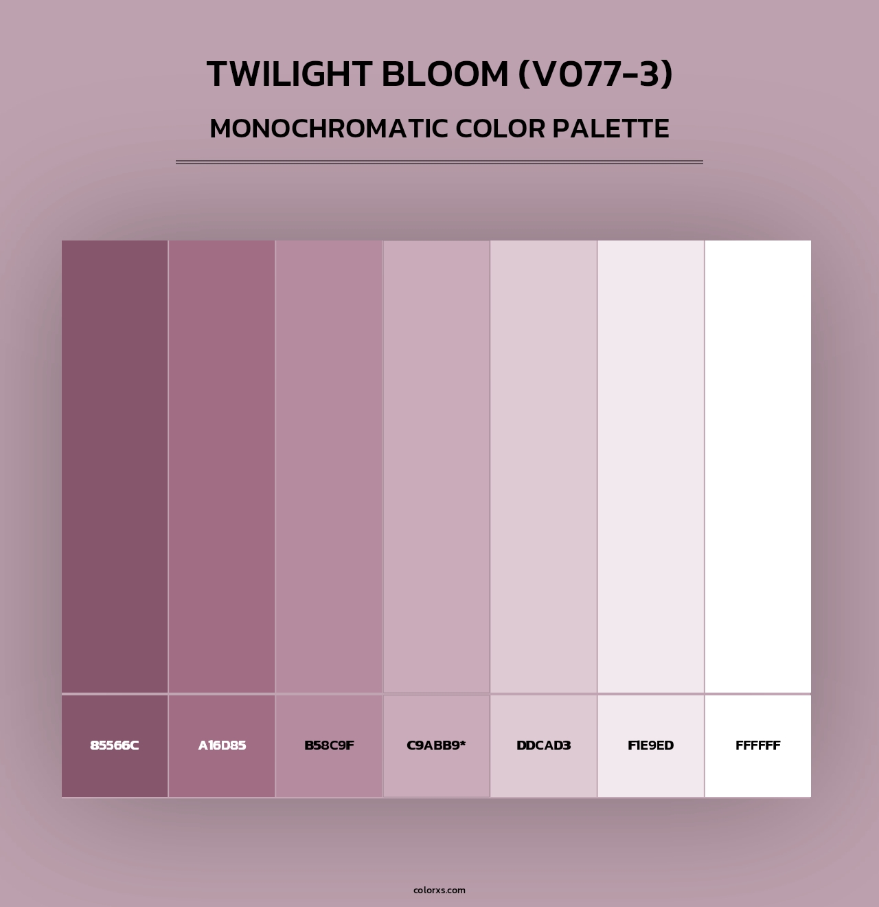 Twilight Bloom (V077-3) - Monochromatic Color Palette