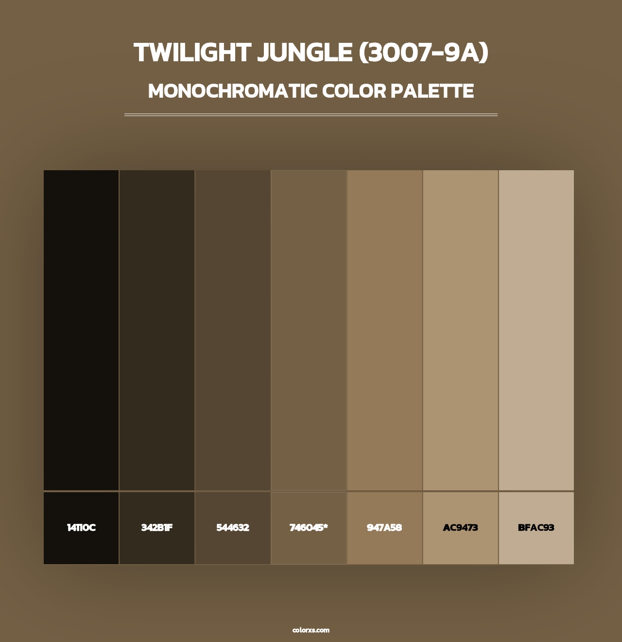 Twilight Jungle (3007-9A) - Monochromatic Color Palette