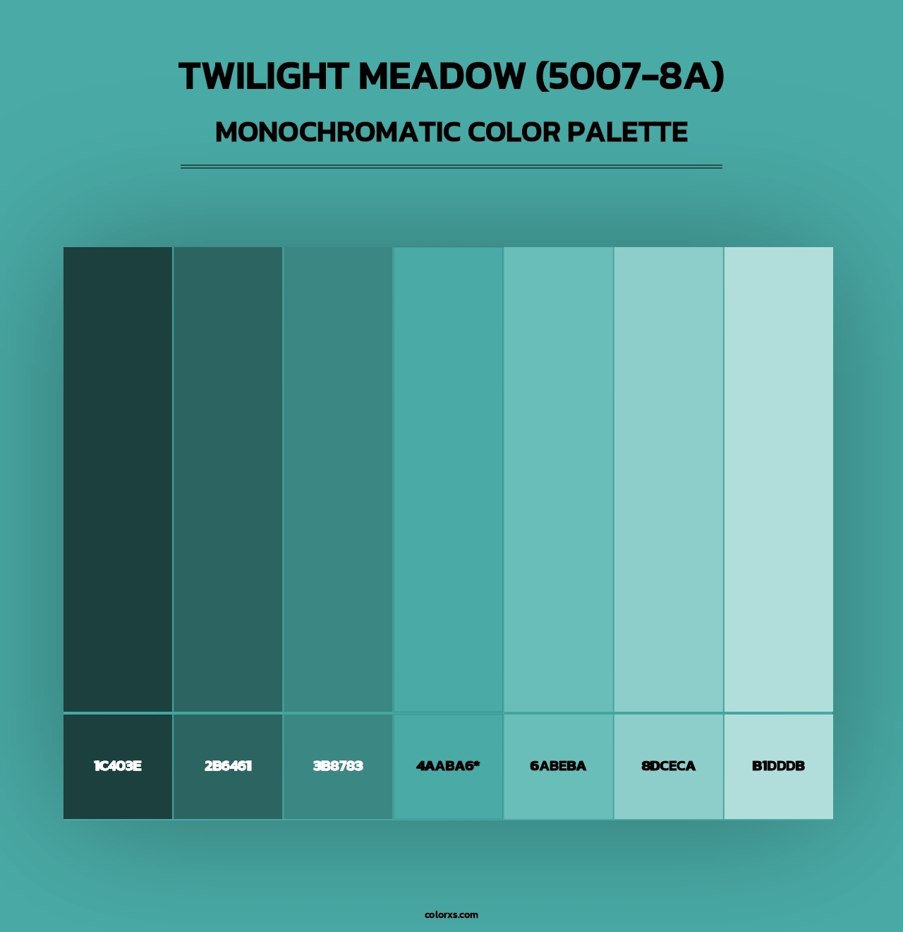 Twilight Meadow (5007-8A) - Monochromatic Color Palette
