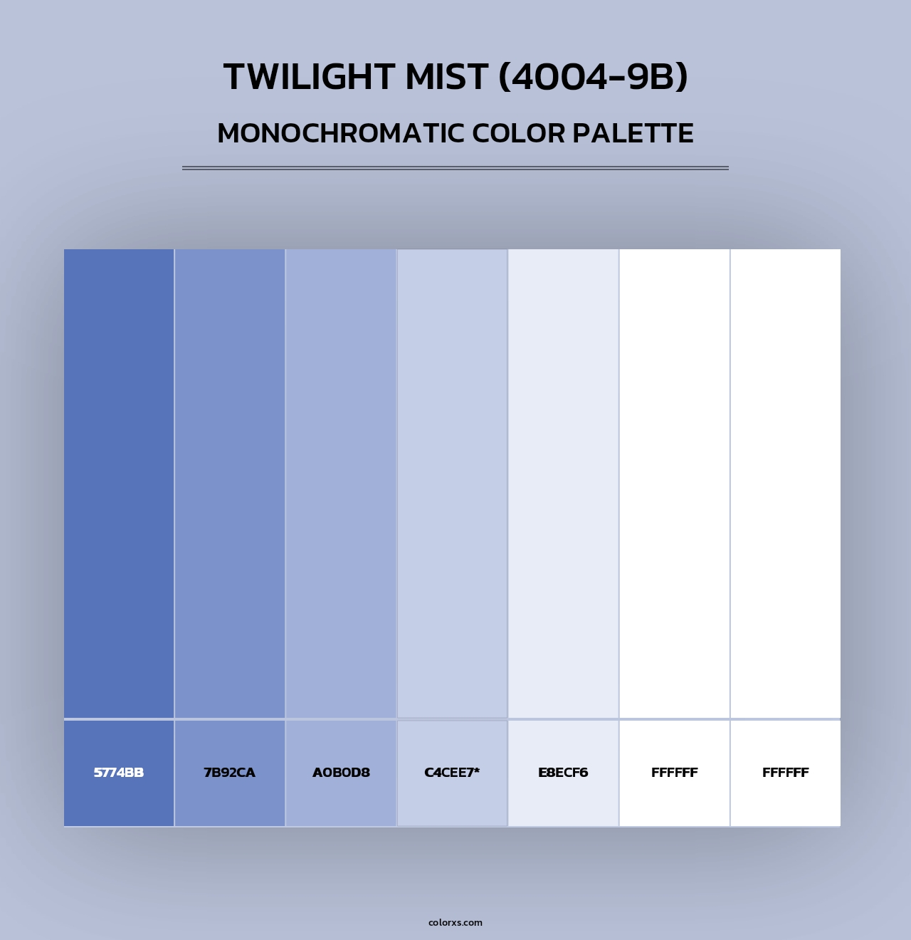 Twilight Mist (4004-9B) - Monochromatic Color Palette