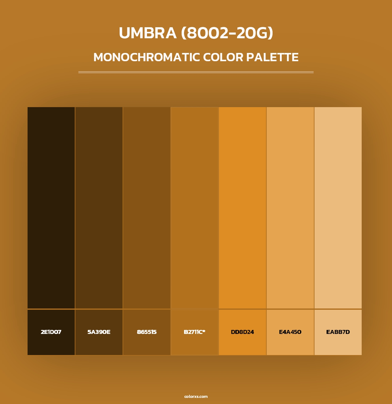 Umbra (8002-20G) - Monochromatic Color Palette