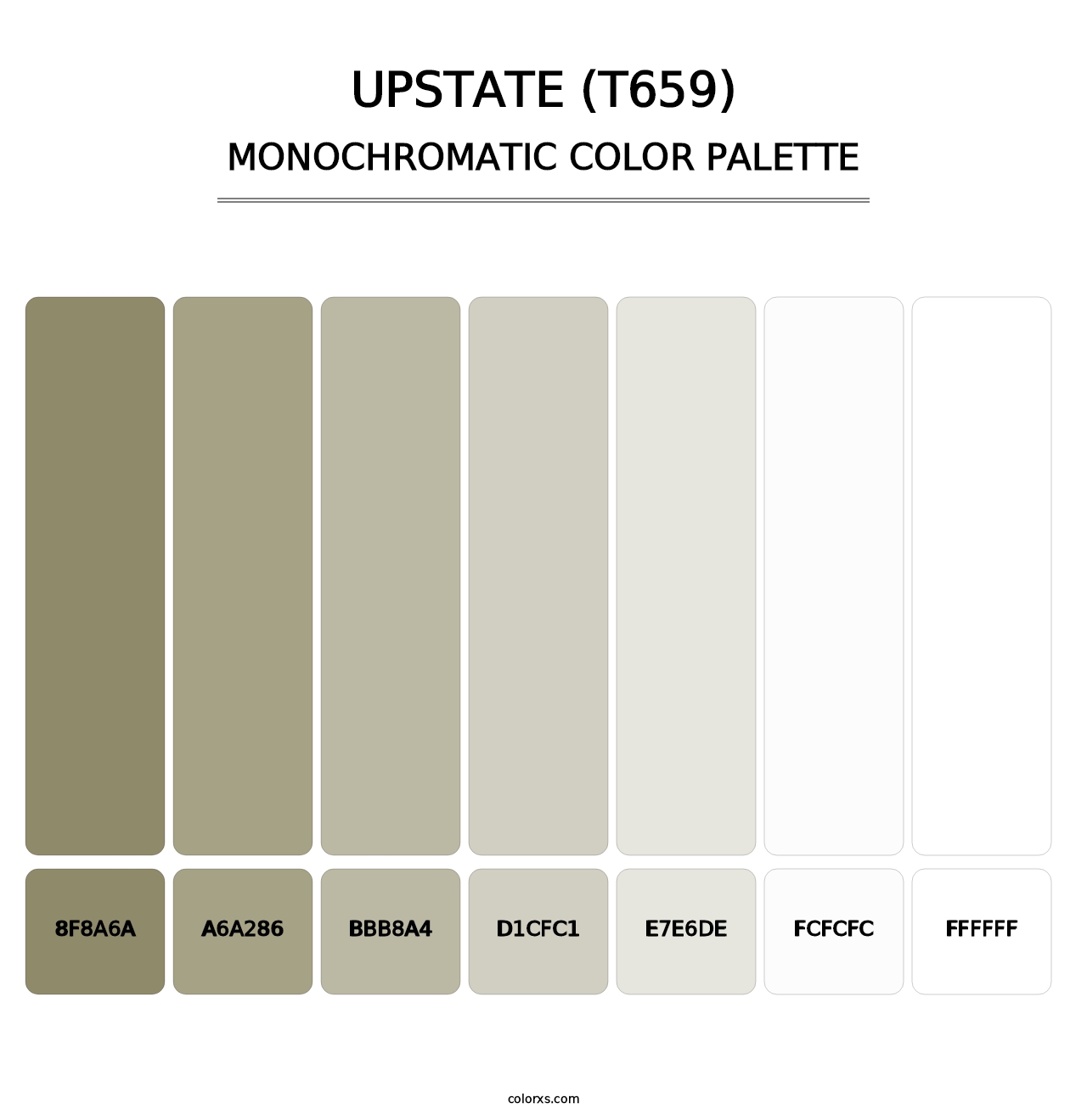 Upstate (T659) - Monochromatic Color Palette