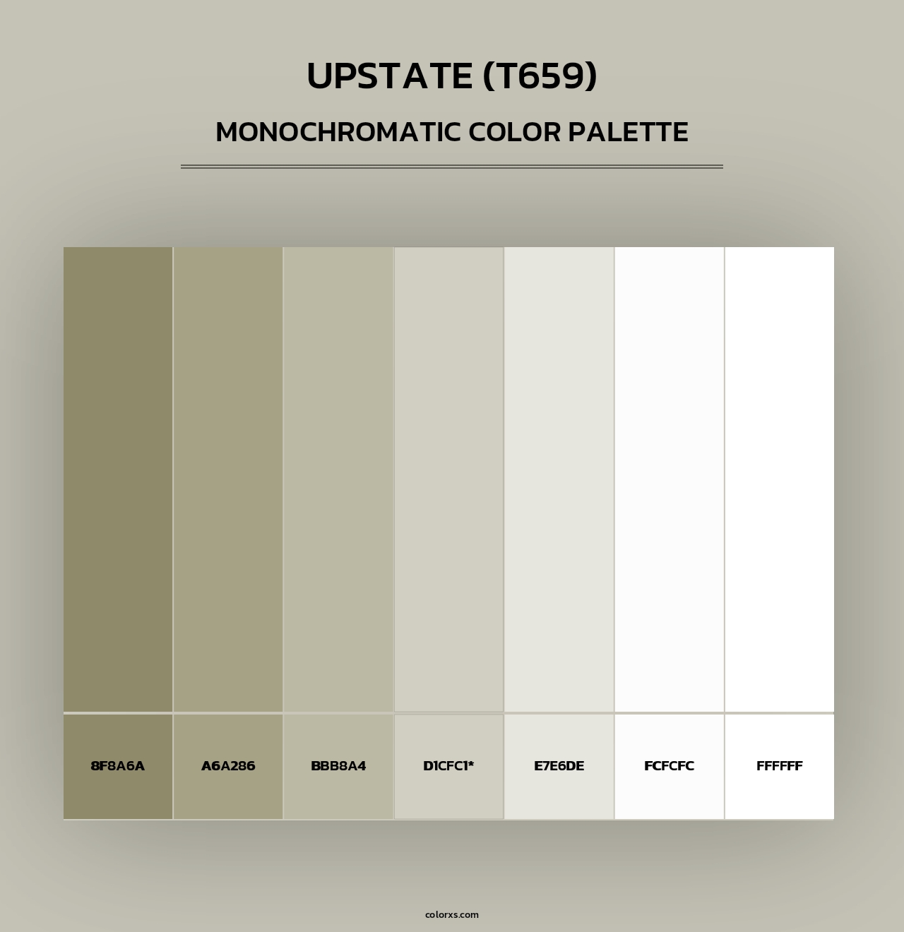 Upstate (T659) - Monochromatic Color Palette