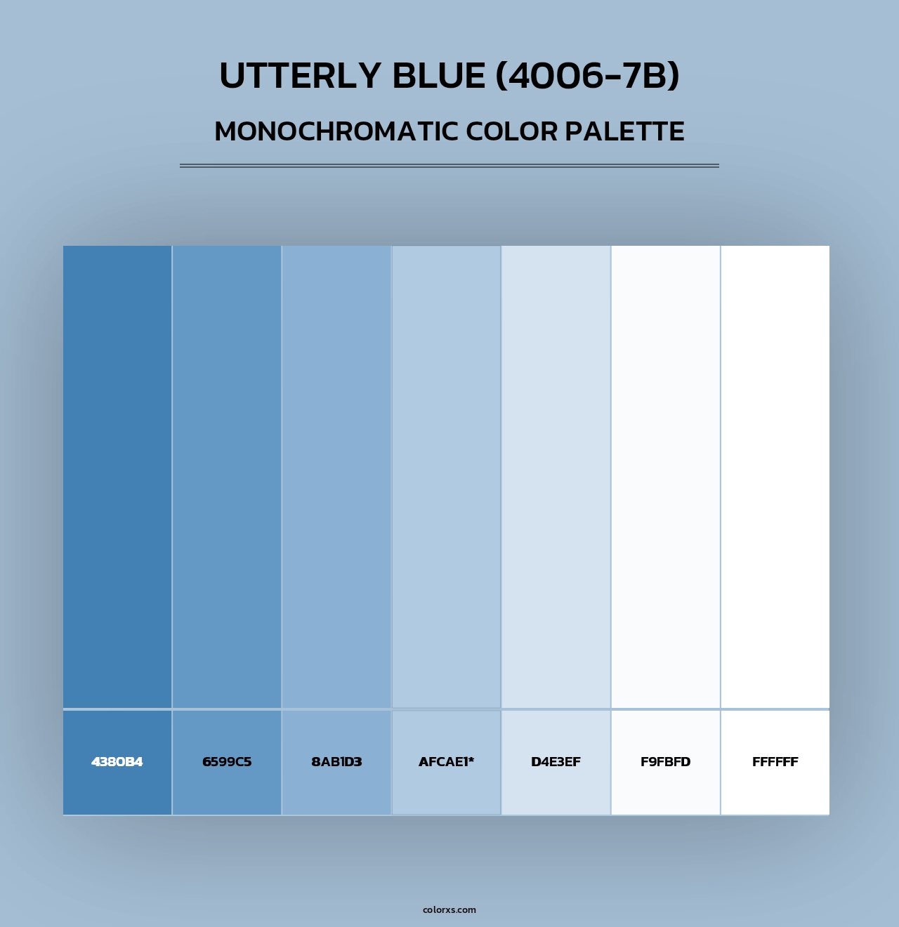 Utterly Blue (4006-7B) - Monochromatic Color Palette