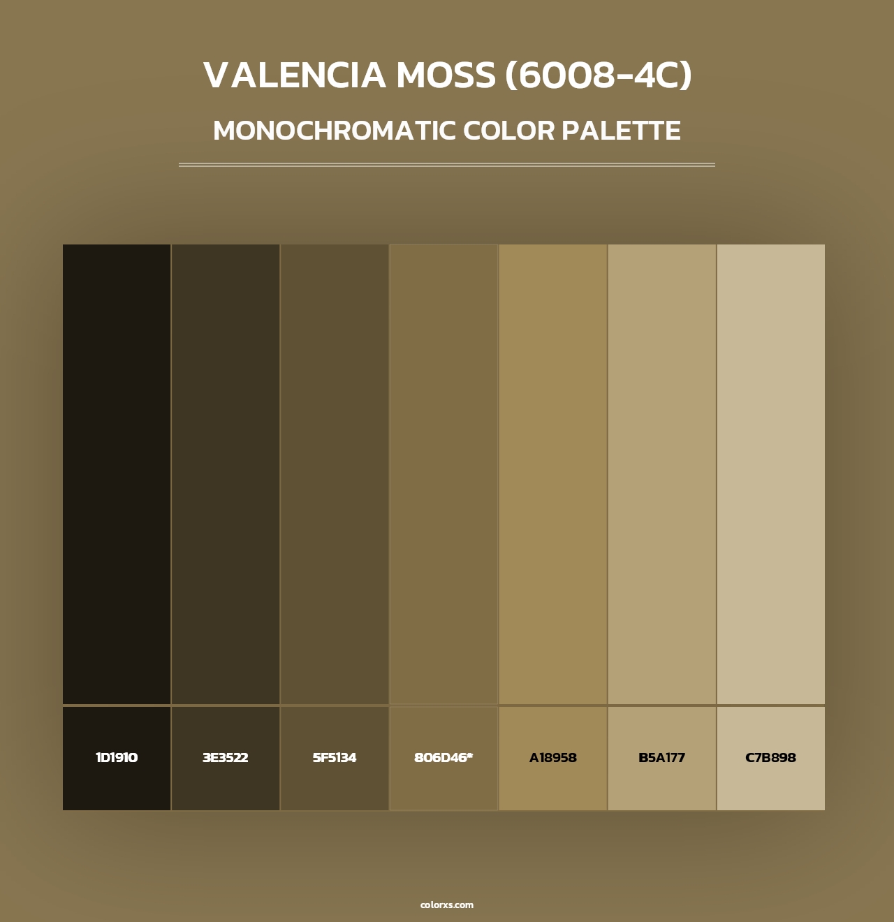 Valencia Moss (6008-4C) - Monochromatic Color Palette