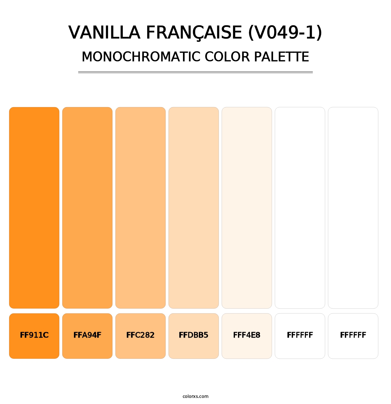 Vanilla Française (V049-1) - Monochromatic Color Palette