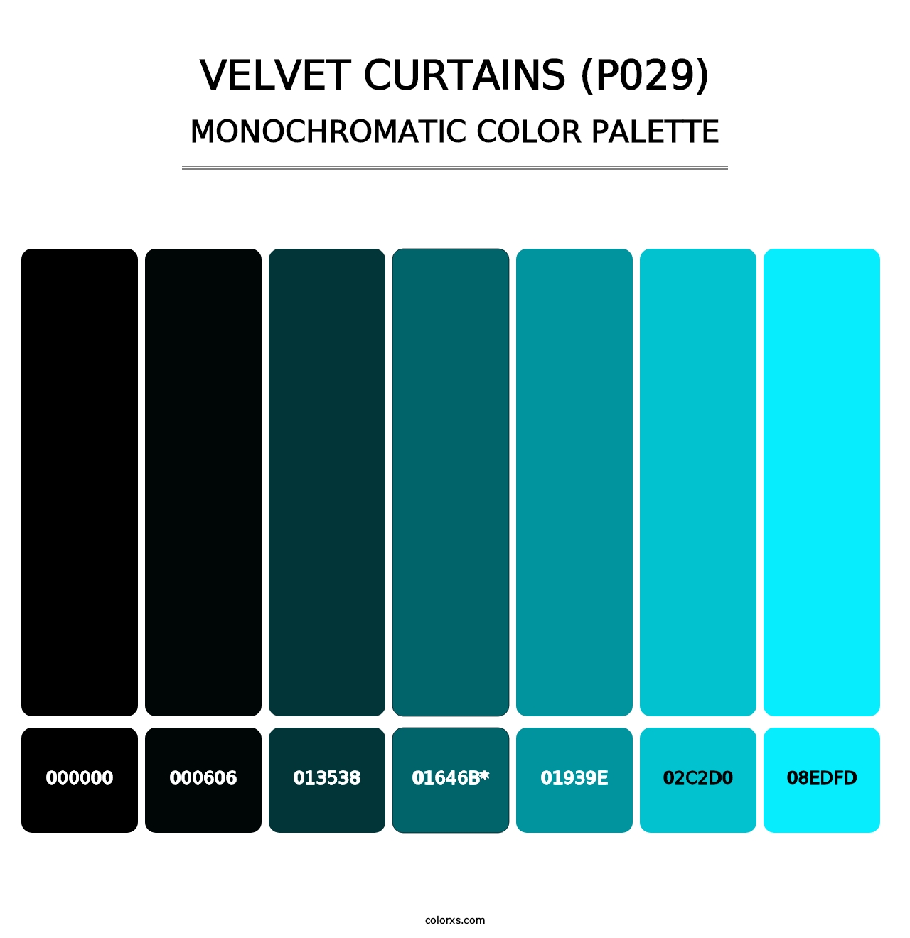 Velvet Curtains (P029) - Monochromatic Color Palette