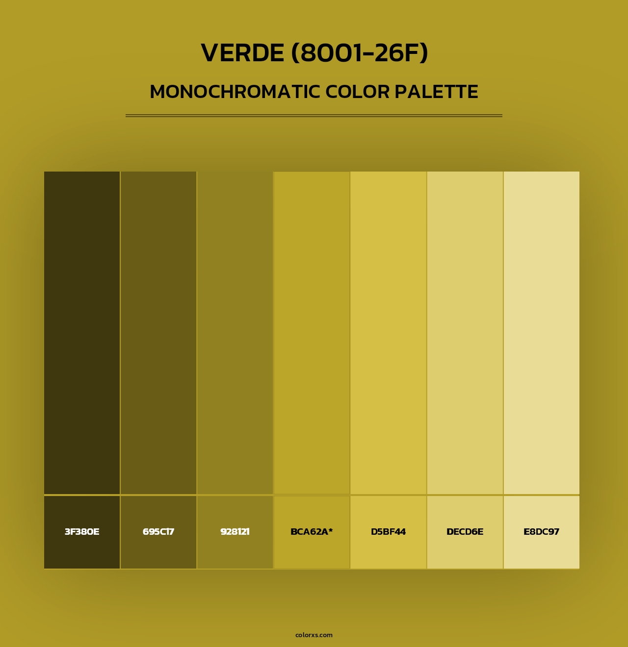 Verde (8001-26F) - Monochromatic Color Palette