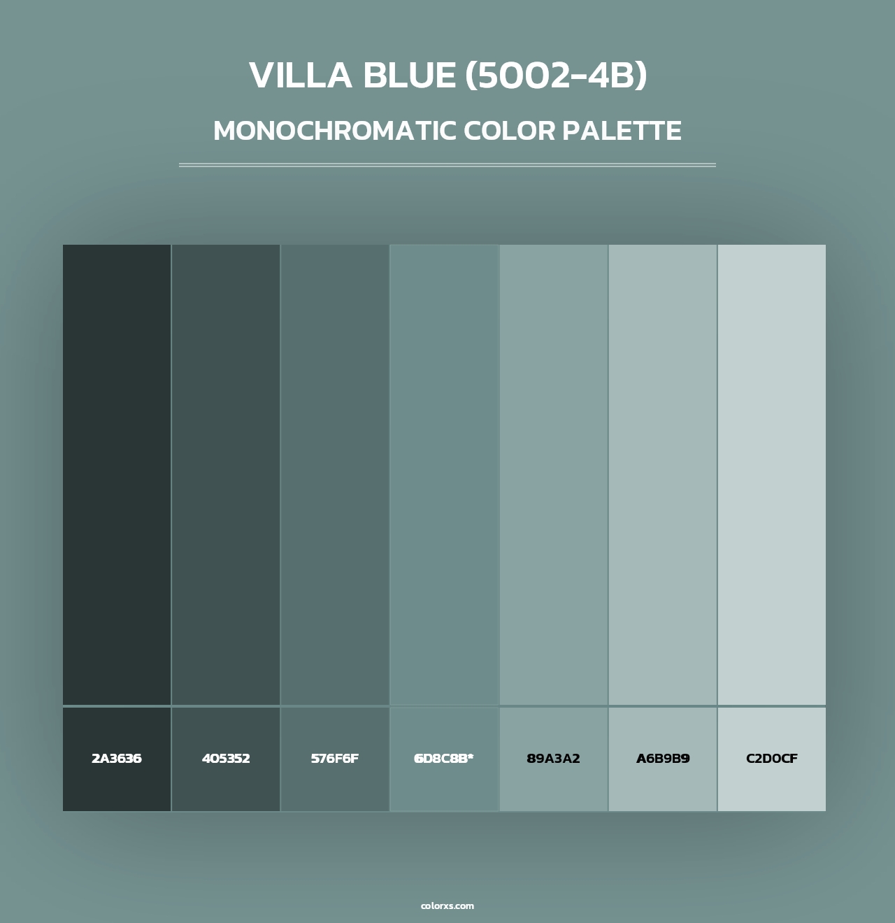 Villa Blue (5002-4B) - Monochromatic Color Palette