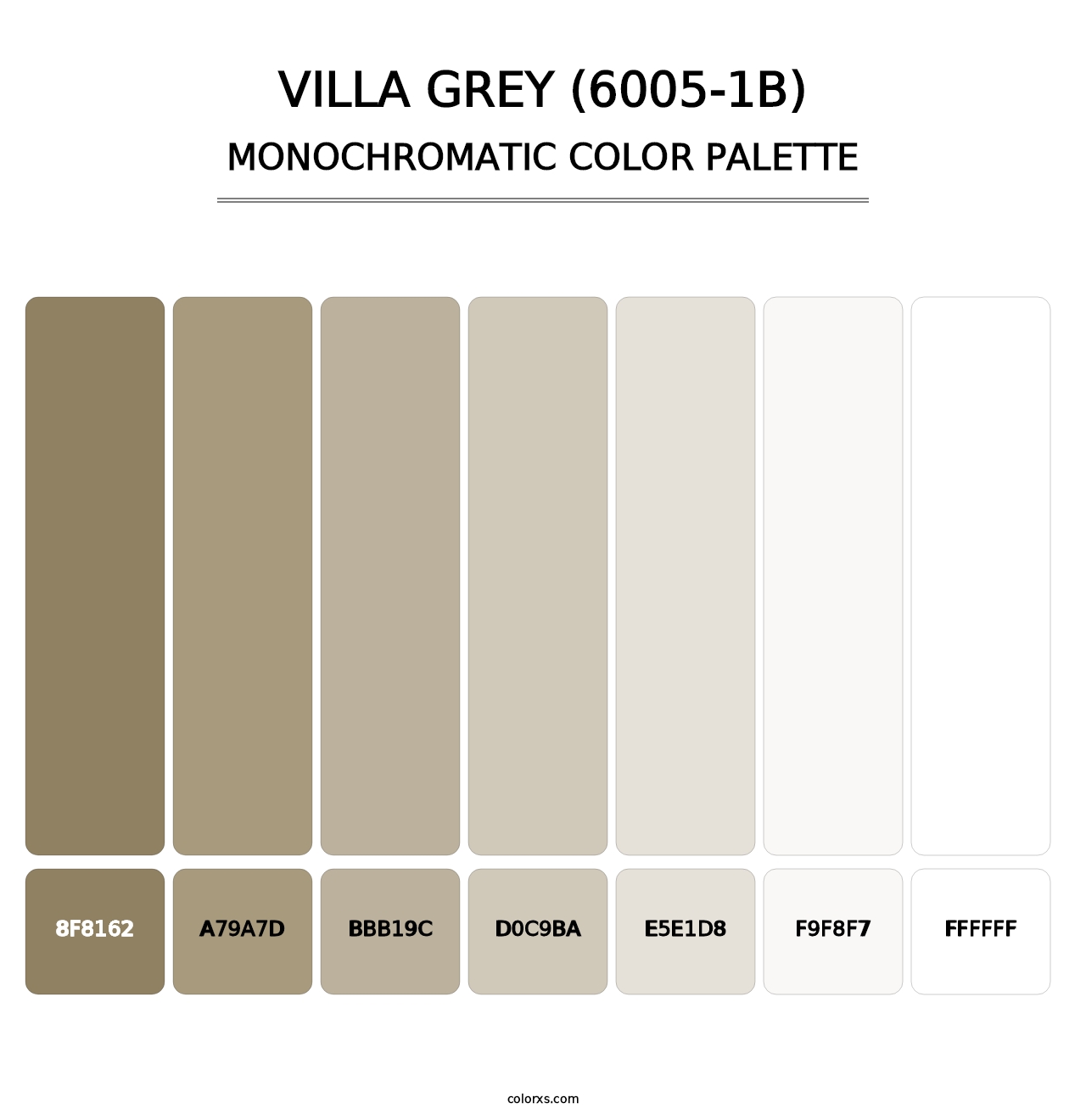 Villa Grey (6005-1B) - Monochromatic Color Palette