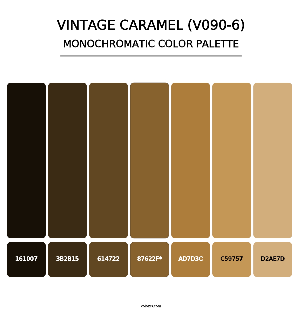 Vintage Caramel (V090-6) - Monochromatic Color Palette