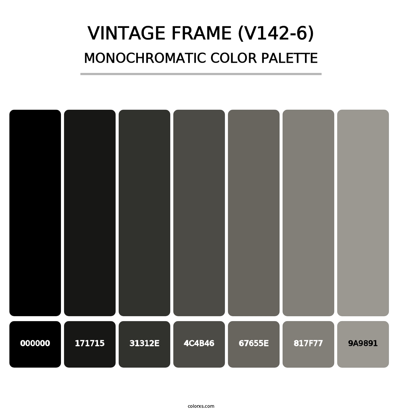 Vintage Frame (V142-6) - Monochromatic Color Palette