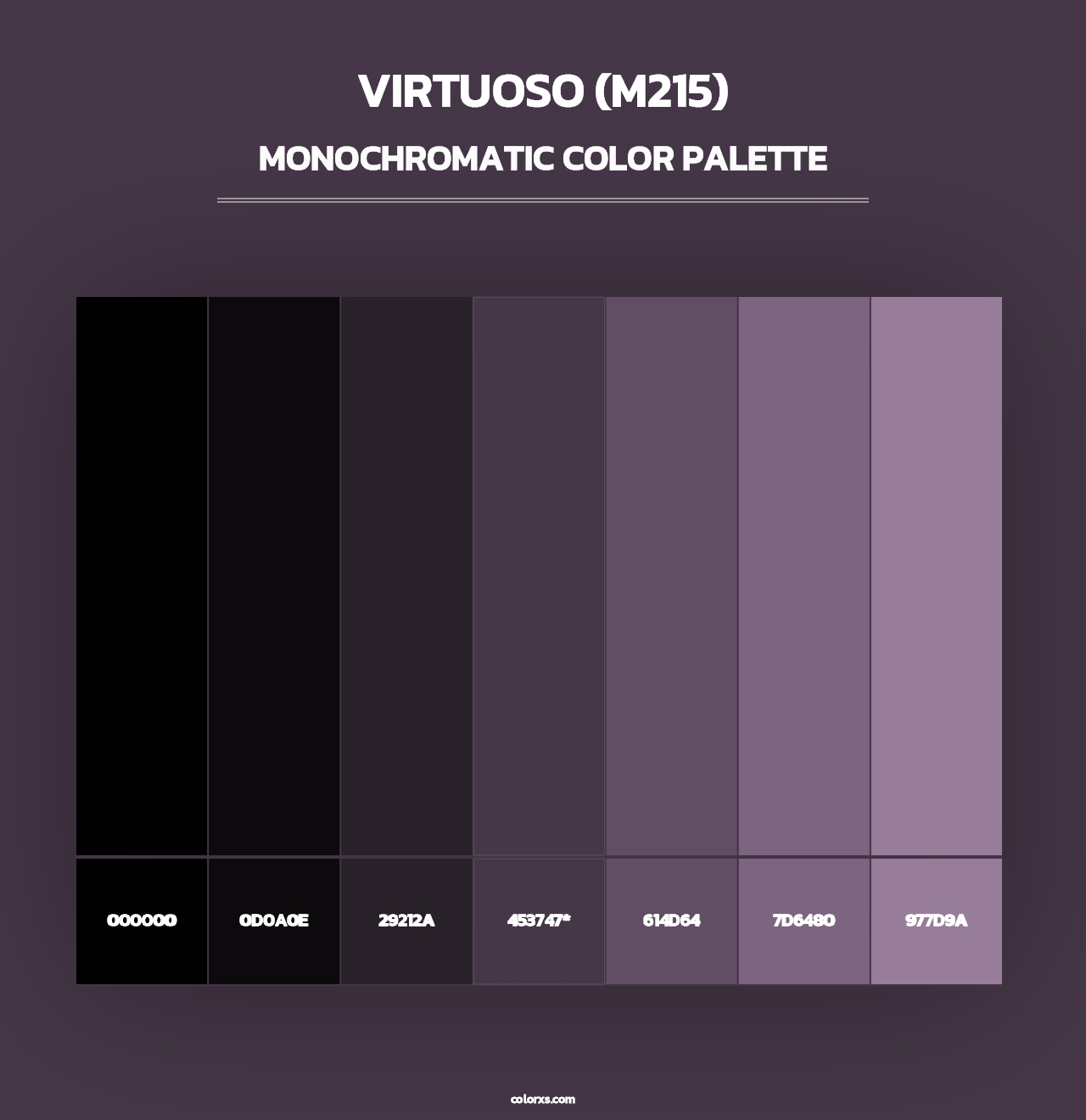 Virtuoso (M215) - Monochromatic Color Palette