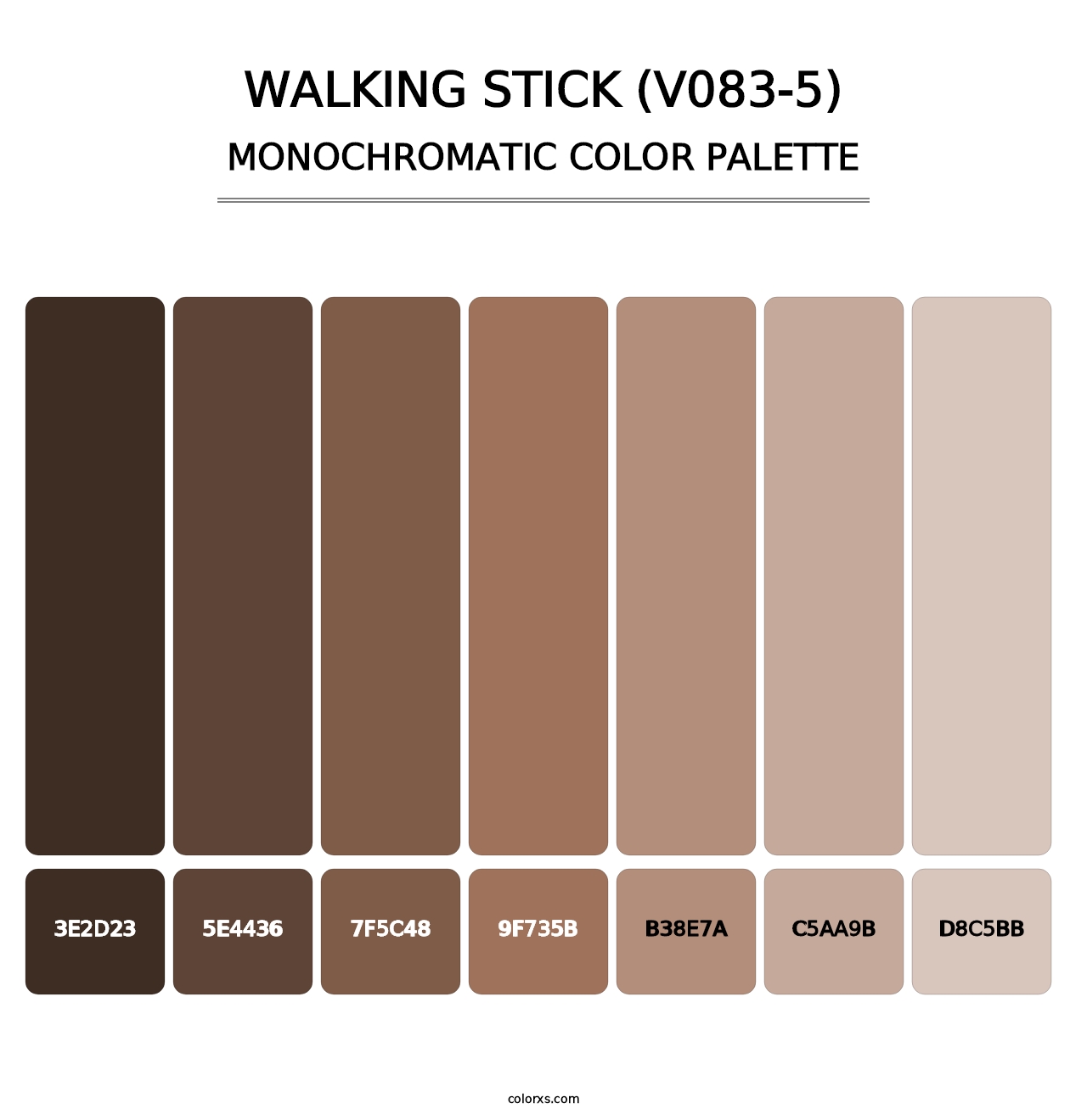 Walking Stick (V083-5) - Monochromatic Color Palette