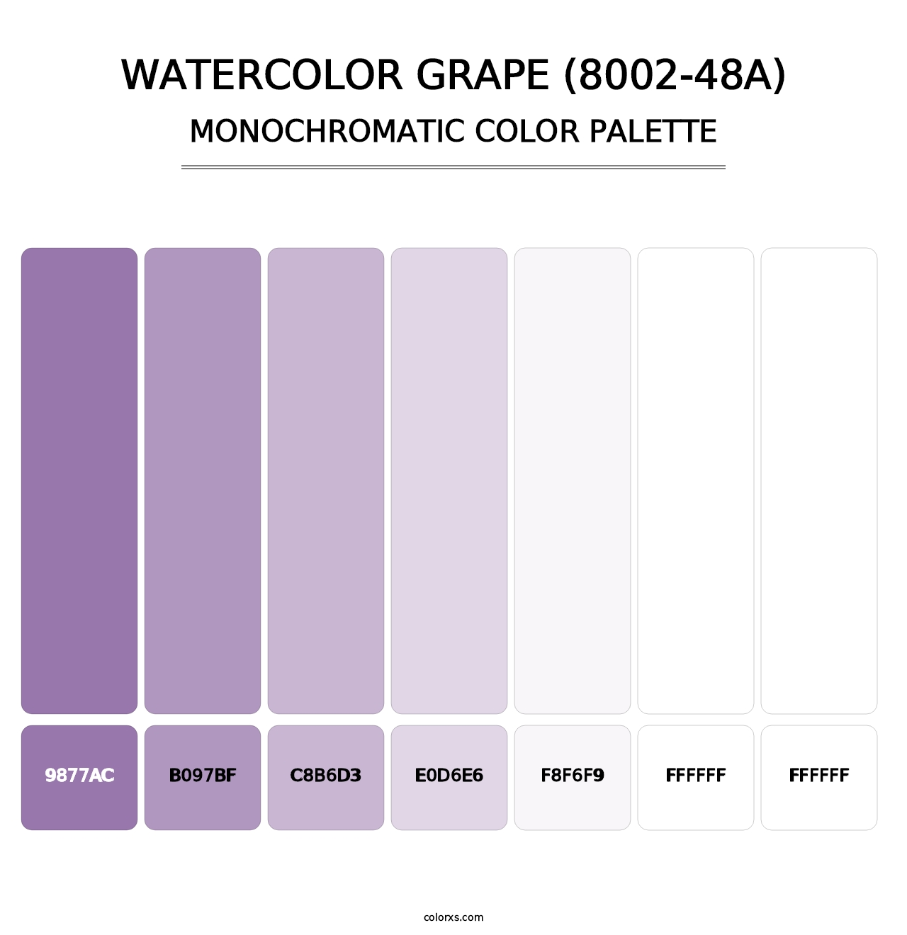 Watercolor Grape (8002-48A) - Monochromatic Color Palette