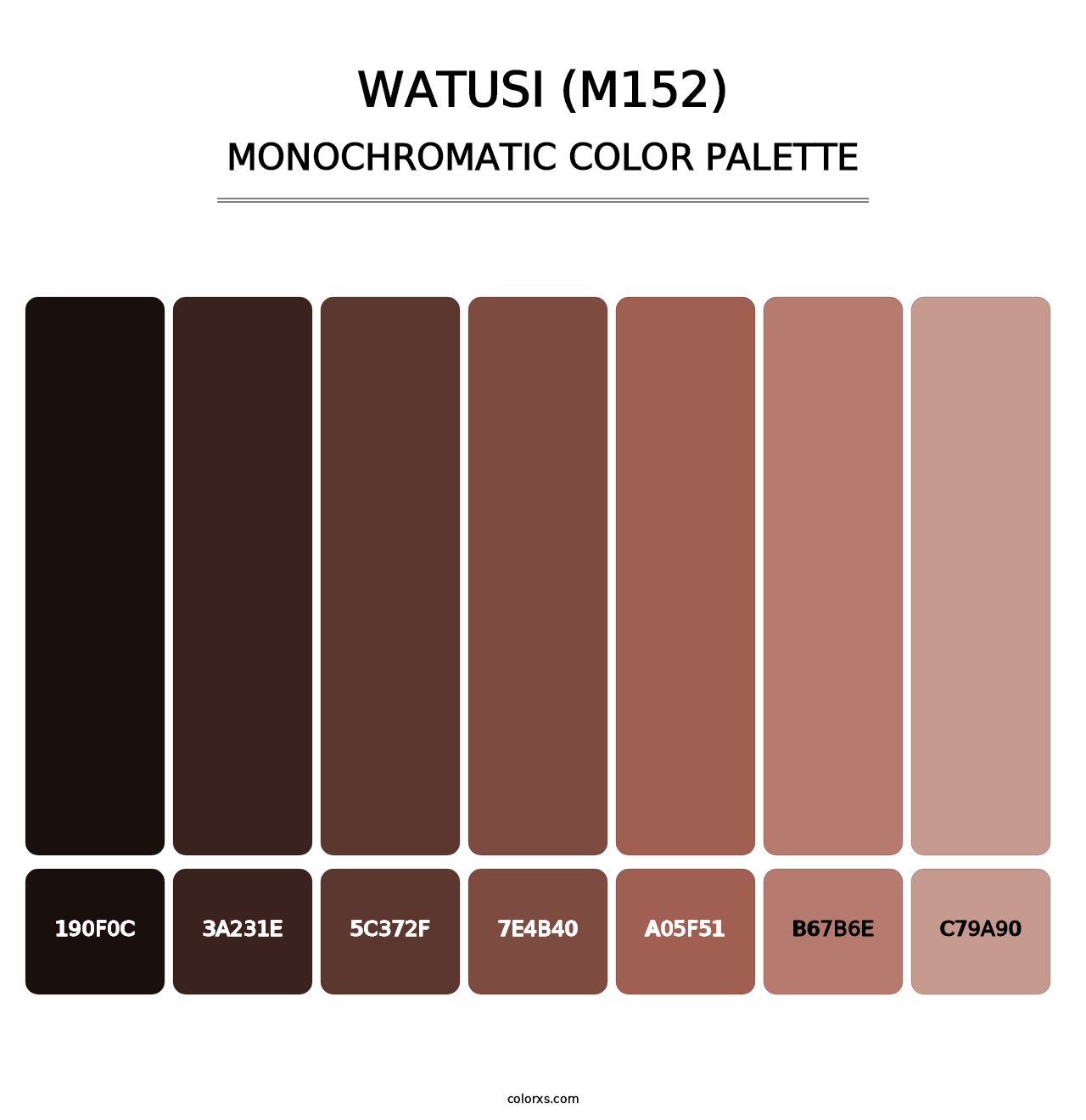 Watusi (M152) - Monochromatic Color Palette