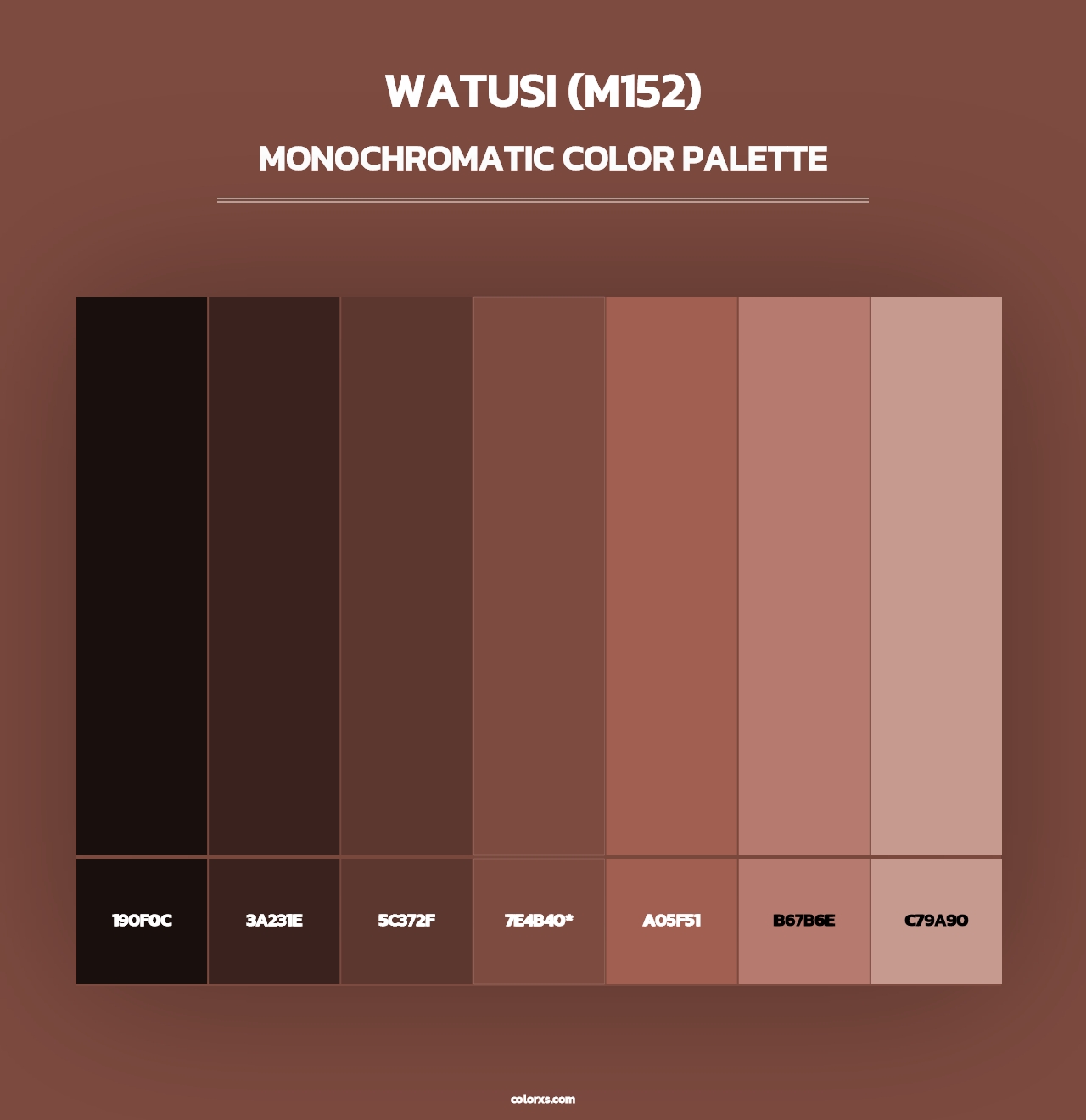 Watusi (M152) - Monochromatic Color Palette