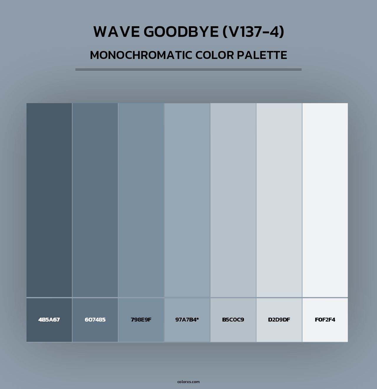 Wave Goodbye (V137-4) - Monochromatic Color Palette
