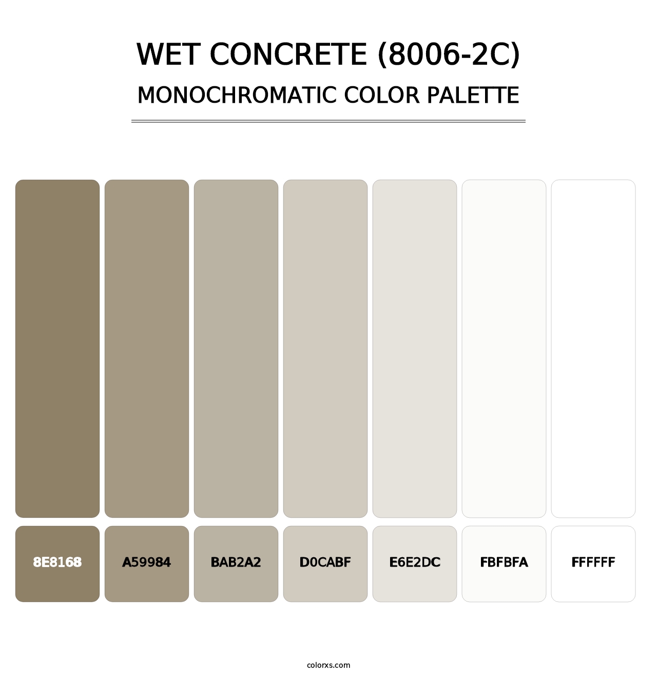 Wet Concrete (8006-2C) - Monochromatic Color Palette