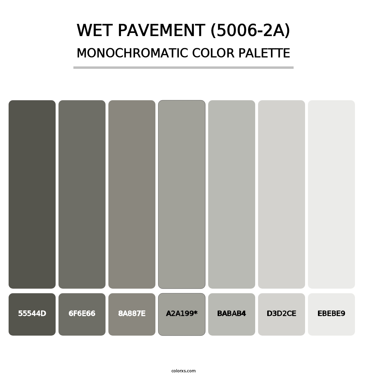 Wet Pavement (5006-2A) - Monochromatic Color Palette