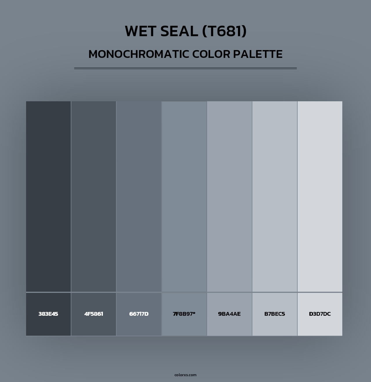 Wet Seal (T681) - Monochromatic Color Palette