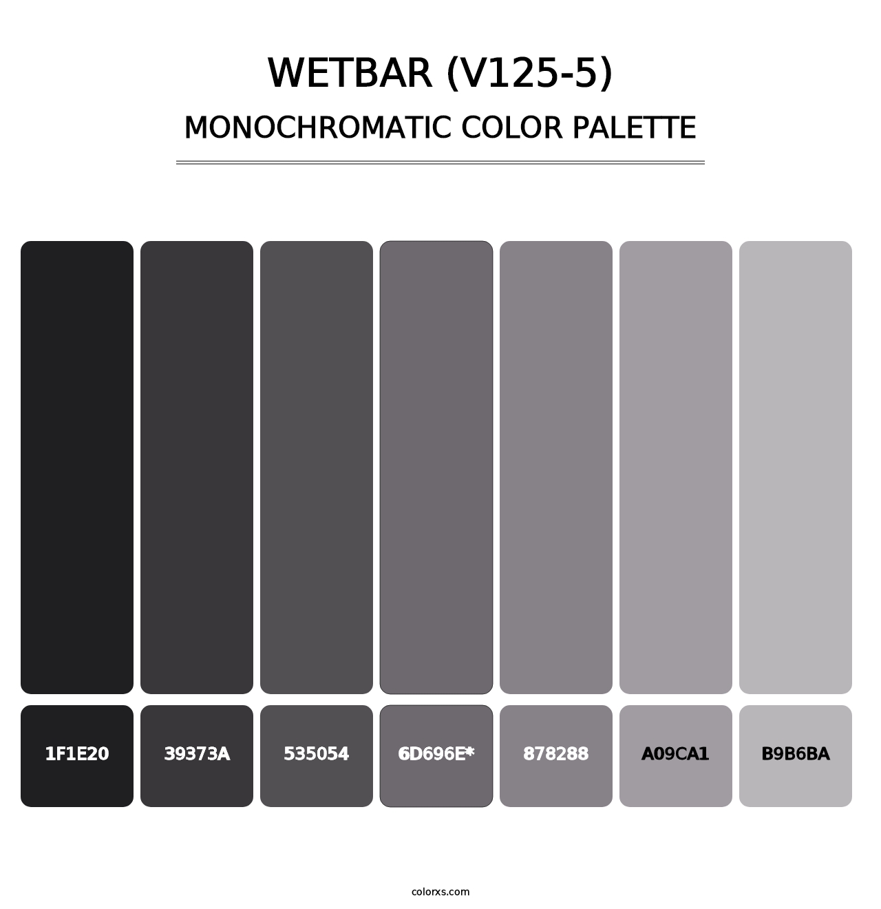 Wetbar (V125-5) - Monochromatic Color Palette