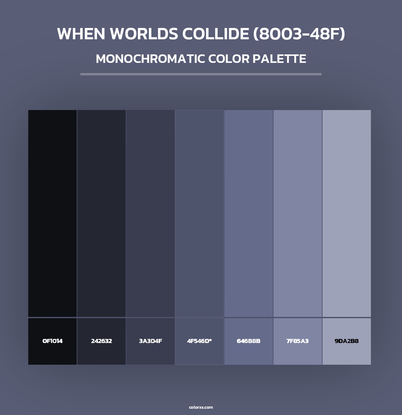 When Worlds Collide (8003-48F) - Monochromatic Color Palette
