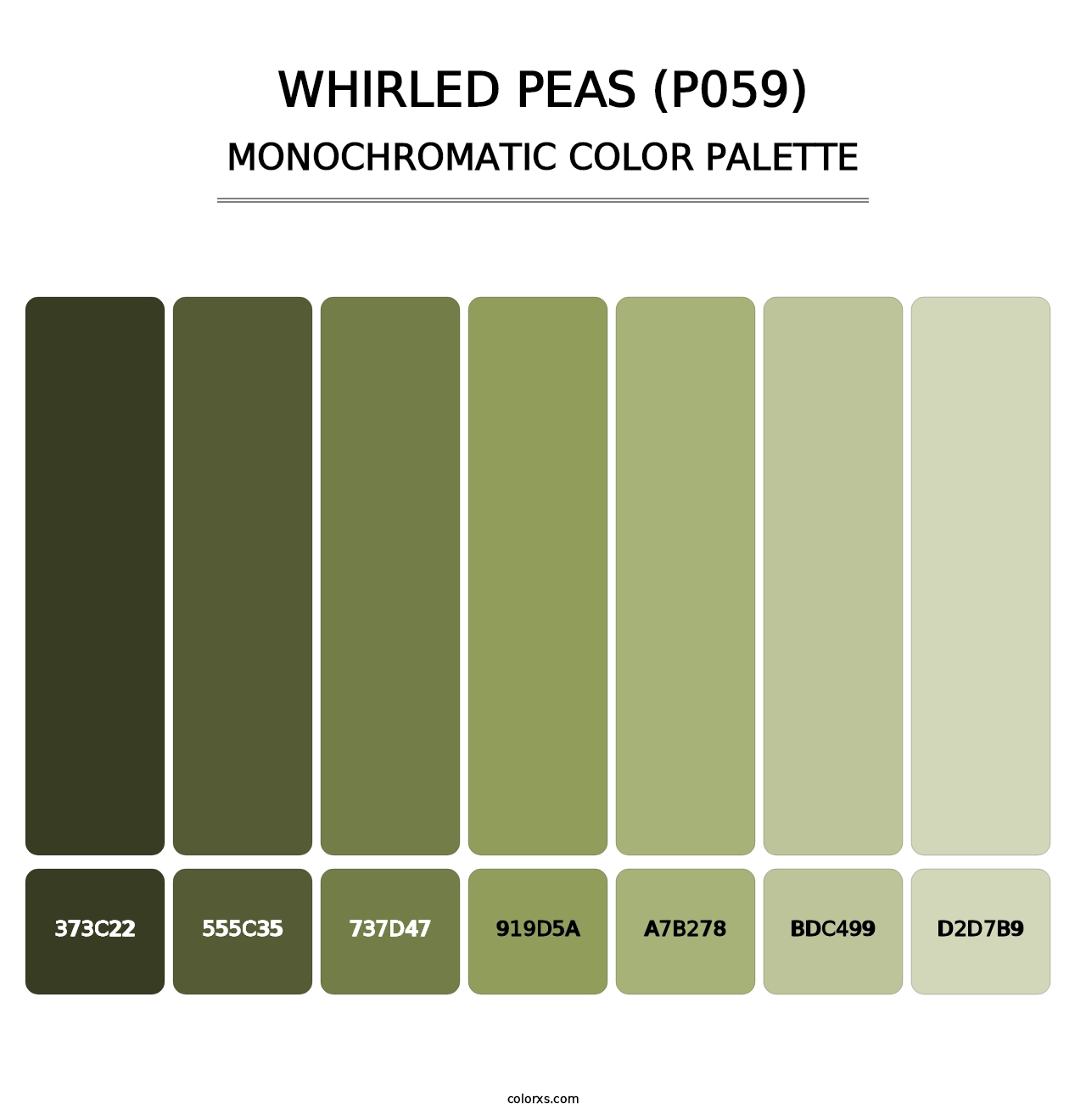 Whirled Peas (P059) - Monochromatic Color Palette
