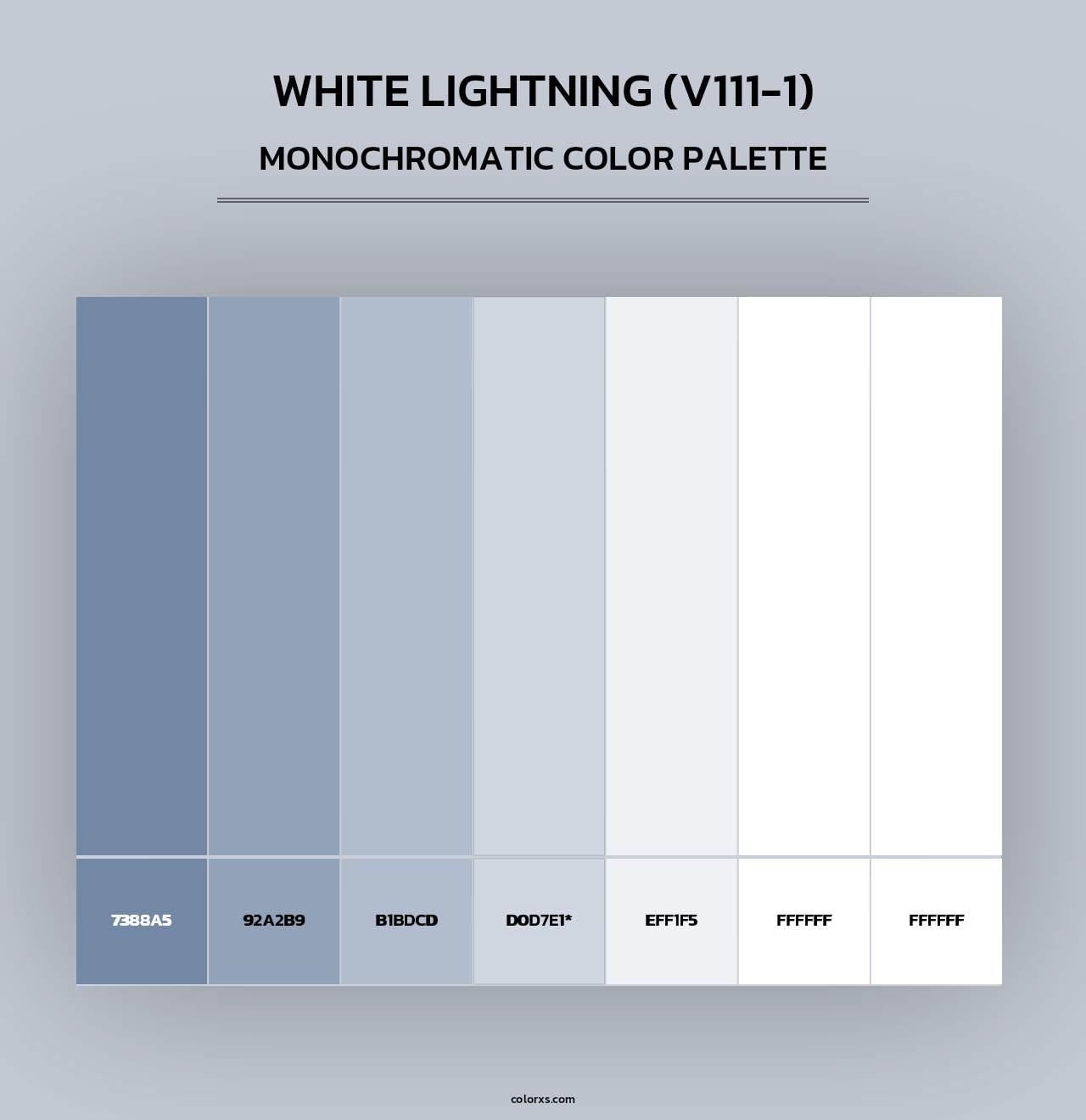 White Lightning (V111-1) - Monochromatic Color Palette