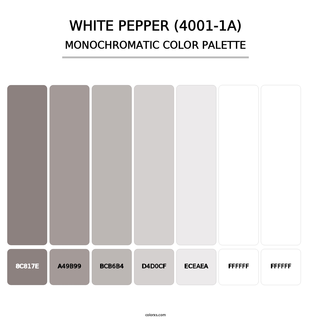 White Pepper (4001-1A) - Monochromatic Color Palette