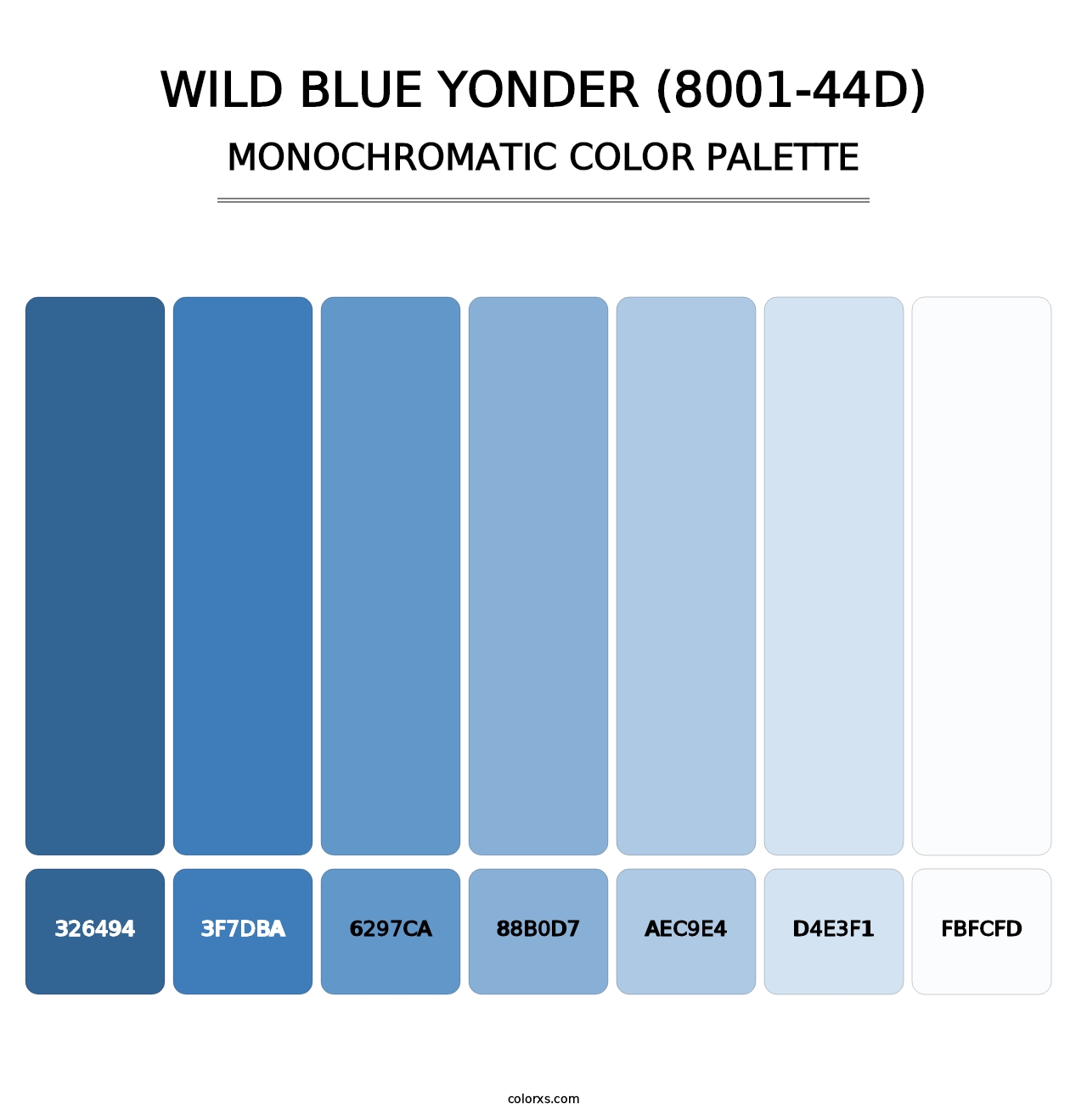 Wild Blue Yonder (8001-44D) - Monochromatic Color Palette