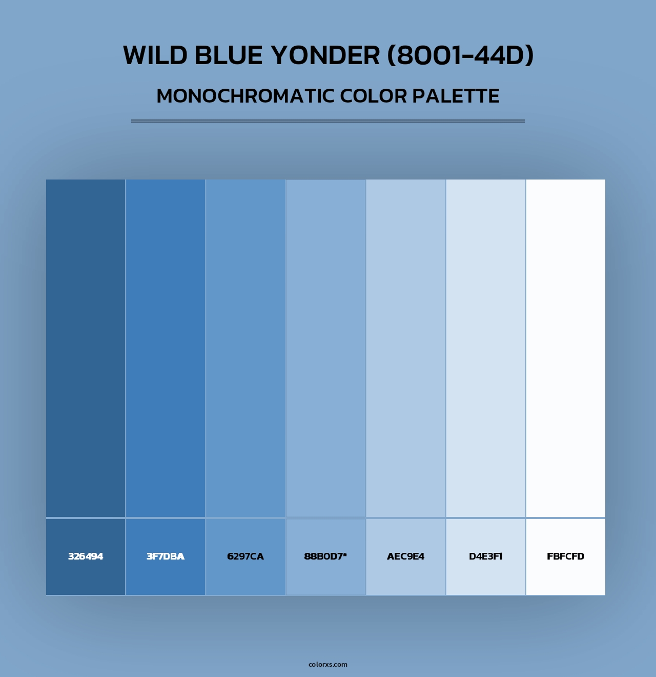 Wild Blue Yonder (8001-44D) - Monochromatic Color Palette