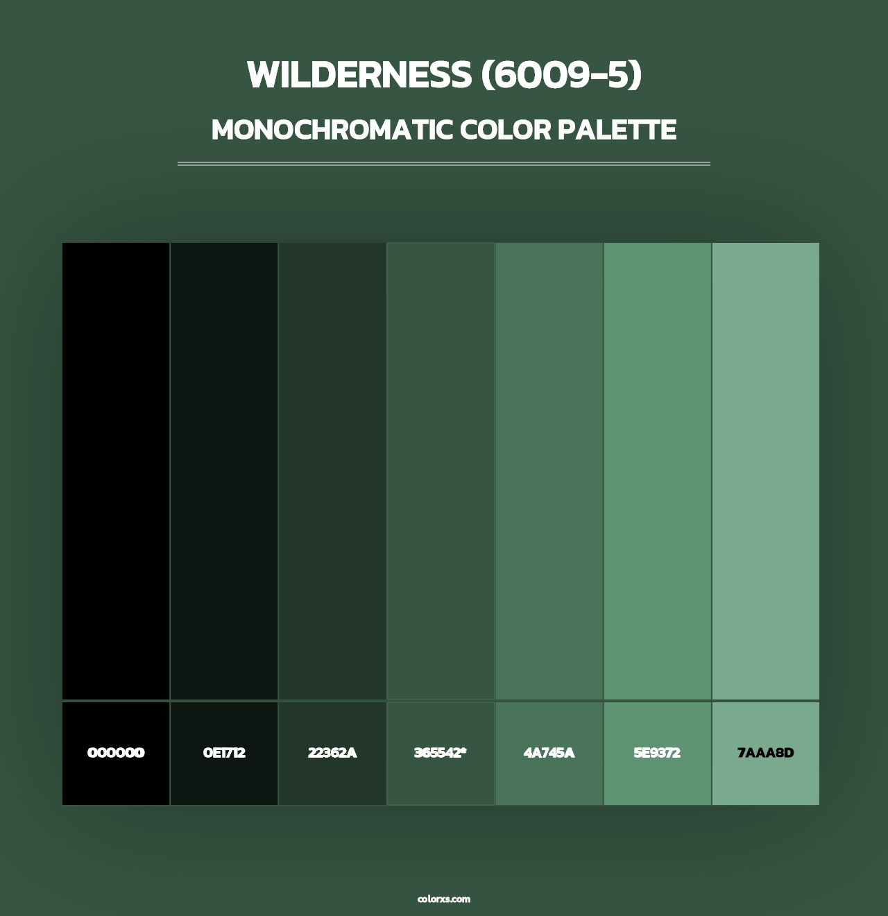 Wilderness (6009-5) - Monochromatic Color Palette