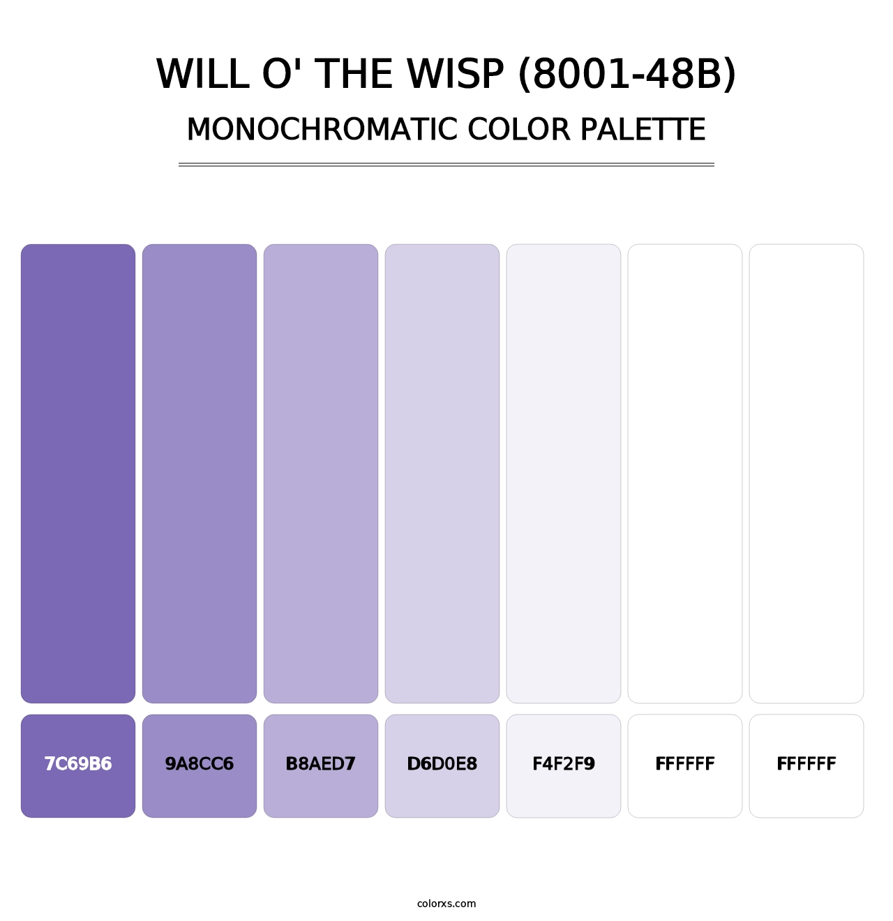Will o' the Wisp (8001-48B) - Monochromatic Color Palette